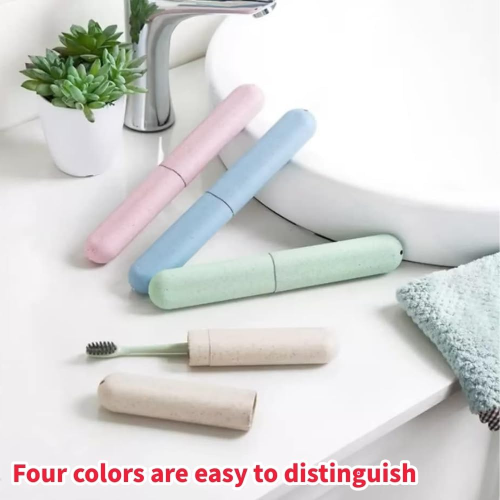FUNNTY 4 Pack Travel Toothbrush Case, Holder Toothbrush Travel Containers for Travel/Camping/School/Home/Dust-Proof/Sanitary/Business/Travel Toothbrush Holder image number 3