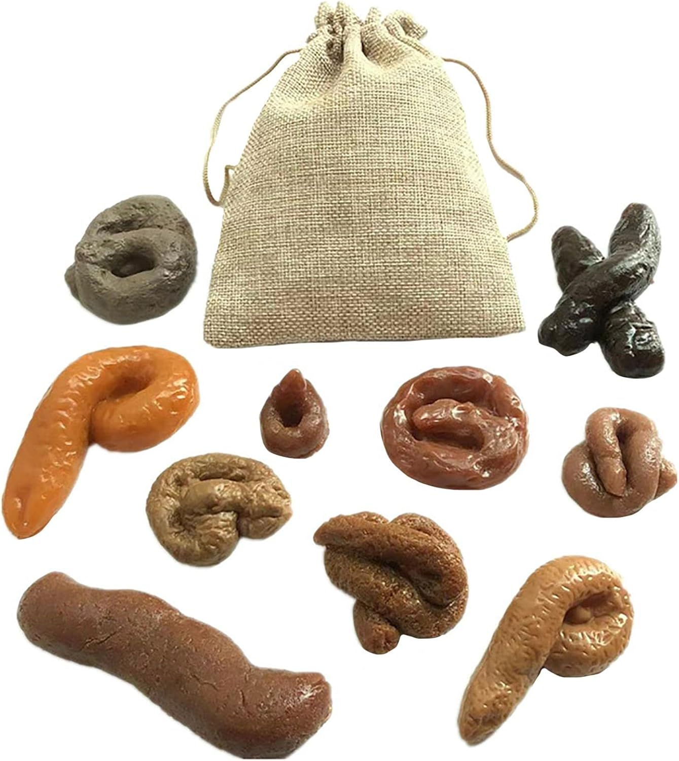 Fake Poop - Realistic Prank Poop Toys with Drawstring Bags | Novelty Joke Toy for Gags and Tricks | Prank Gifts for Halloween, April Fools' Day, and Party Supplies image number 2