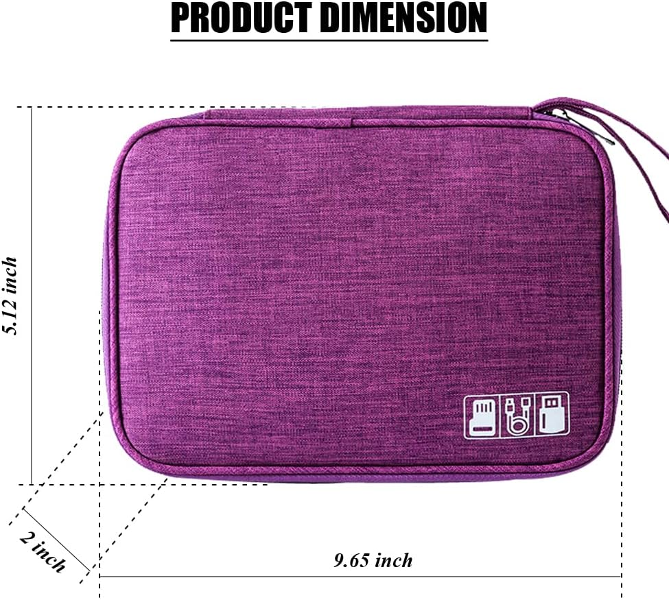 Electronic Organizer Cable Organizer Compact Travel Organizer Bag Electronics Accessories Cases Storage Bag Waterproof for Cable USB SD Card Power Bank Earphone image number 1