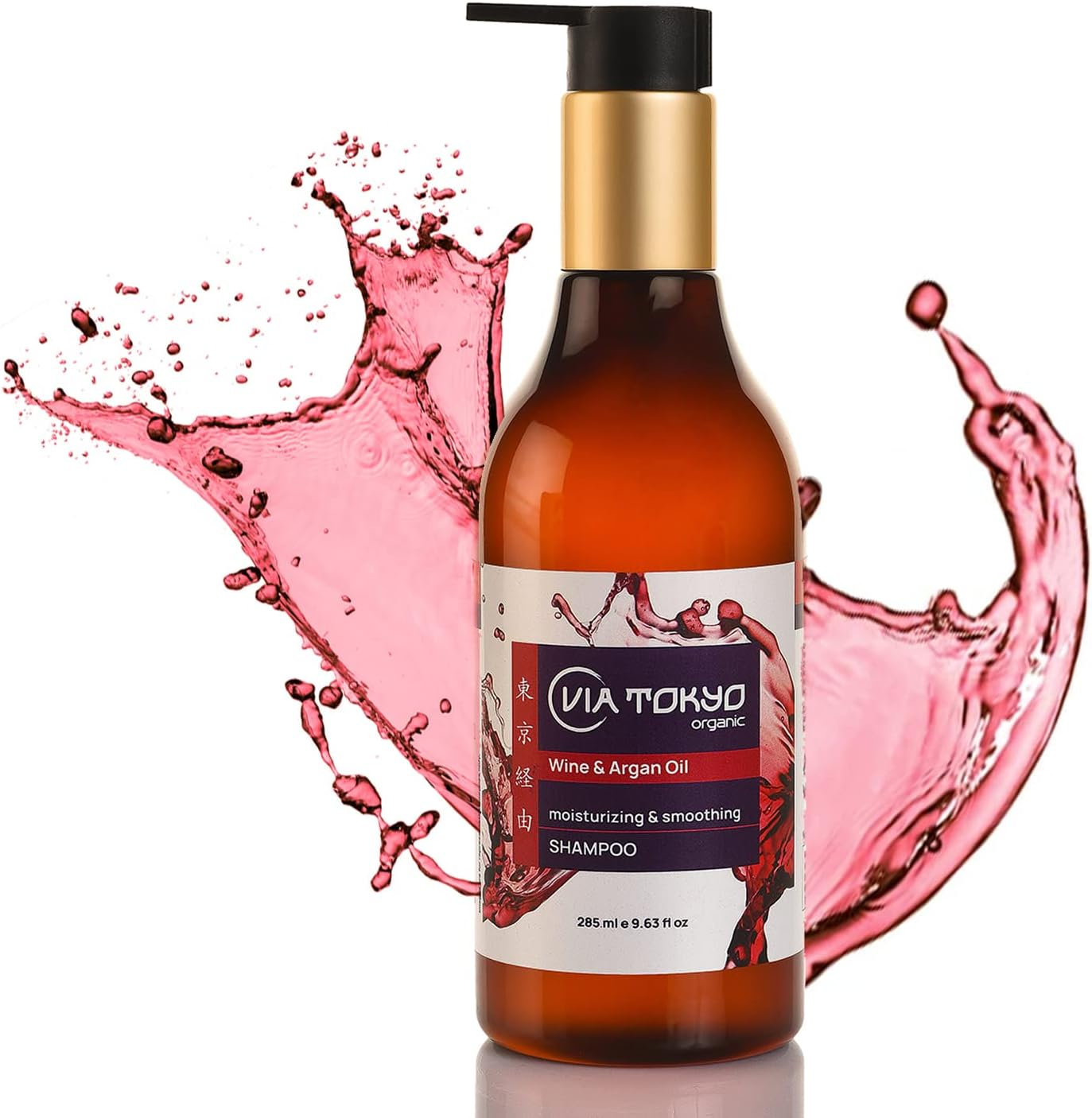 VIA TOKYO ORGANIC Wine & Argan Oil Shampoo for Hair Hydraitng and Naturally Smoothening, No Sulphates, No Paraben, 285Ml (AMZ22_VTSHWI1004) image number 6