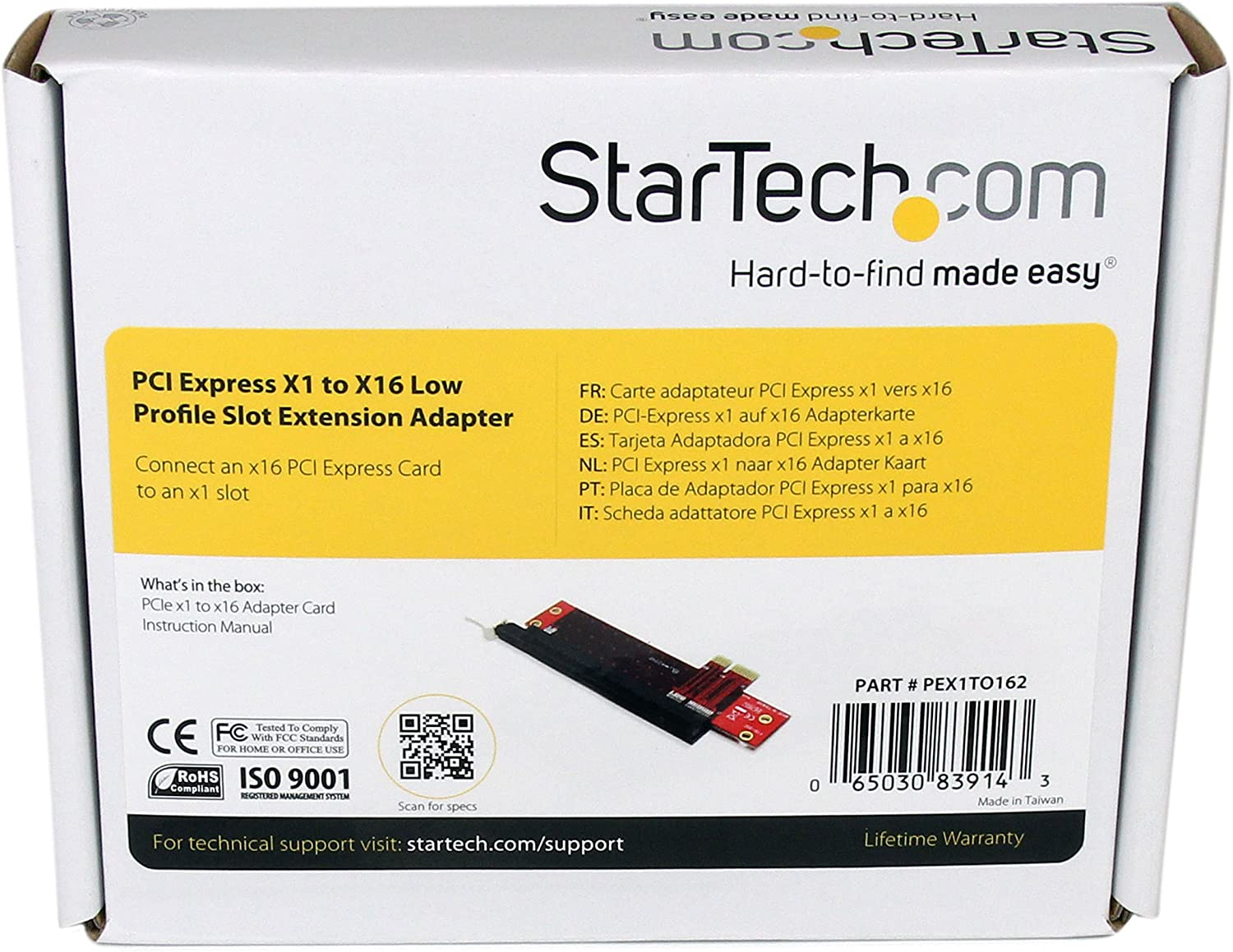 Startech.Com PCI Express X1 to X16 Low Profile Slot Extension Adapter (PEX1TO162) image number 4