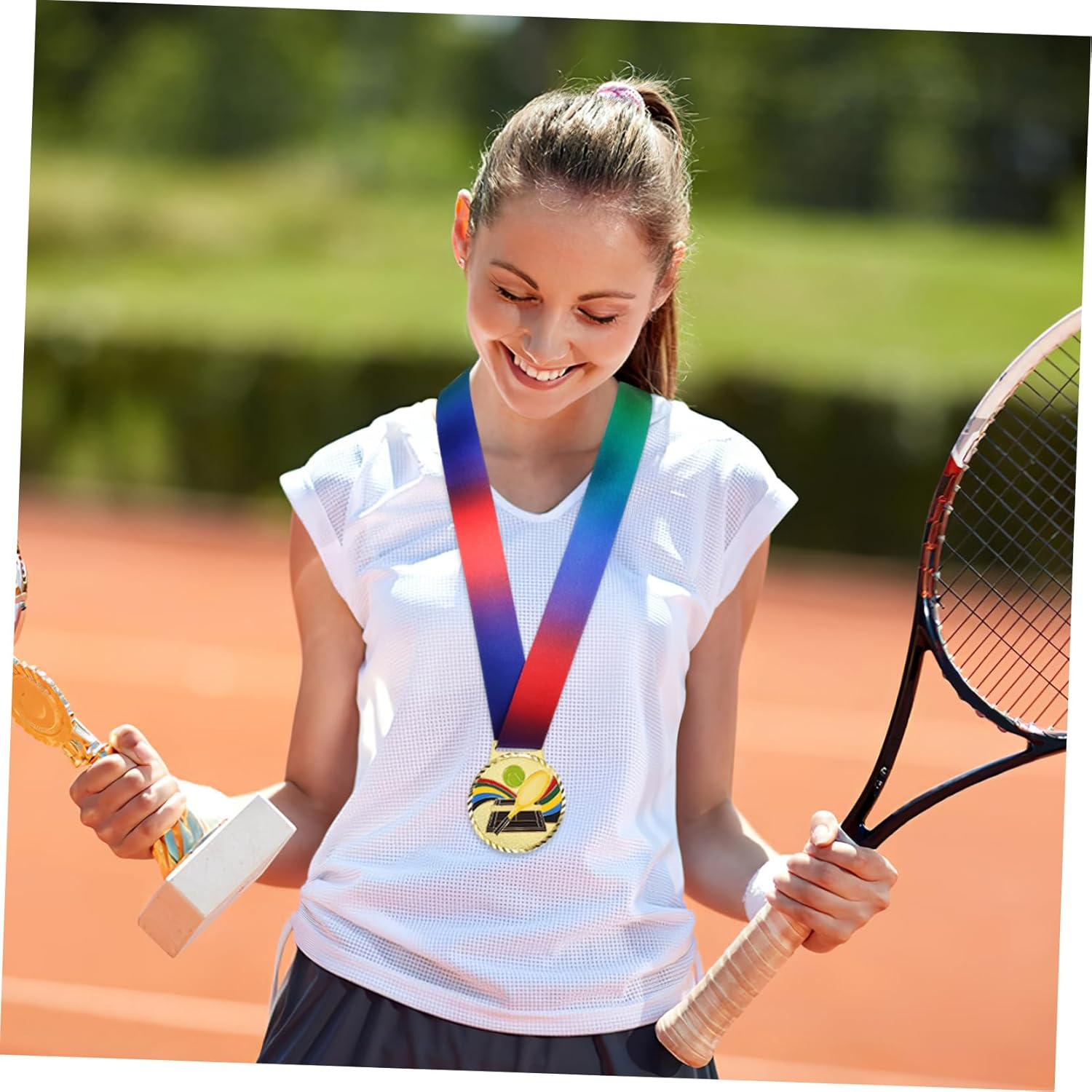 Healeved 2Pcs Sports Medals Tennis Medal Award Boys and Girls Party Favors Sports Event image number 6