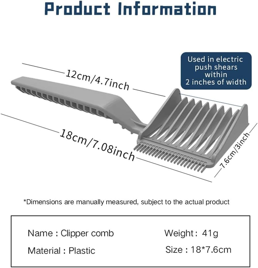 1PC Comb Barber Comb Fading Tapering Blend Flat Top Gradient Caliper Comb image number 6