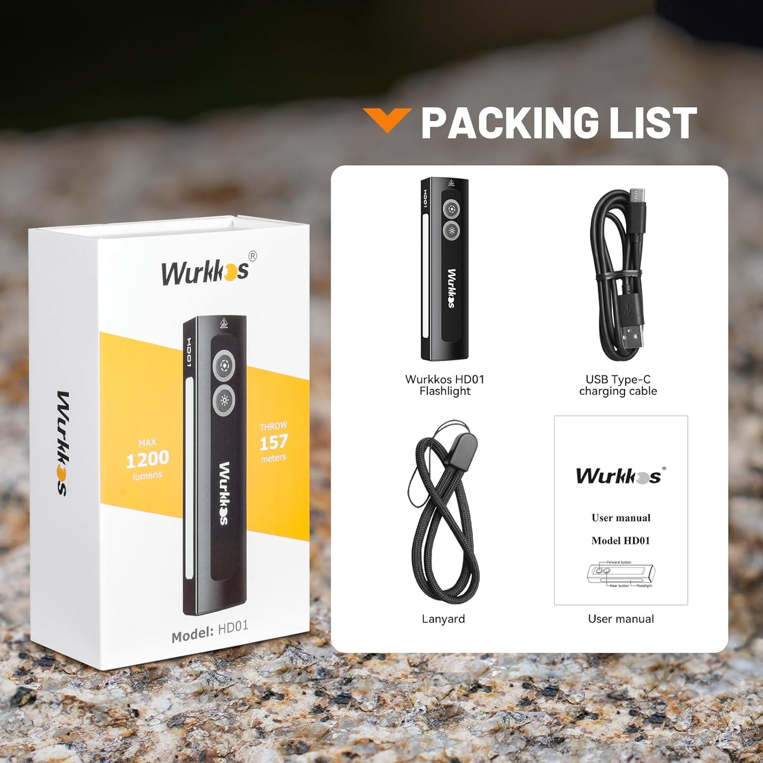 Wurkkos HD01 Flat EDC Flashlight with RGB Light and Green Beam,1200 Lumens Rechargeable EDC Flashlight,Triple Light Sources Pocket Lights,Magnetic Flashlight for Outdoors,Work,Emergency - Hd01 - Black image number 3