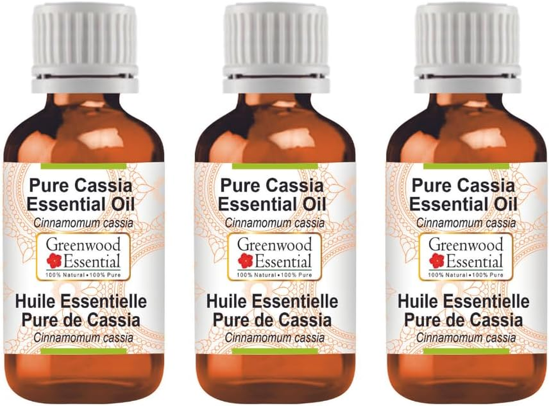 Greenwood Essential Pure Cassia Essential Oil (Cinnamomum Cassia) Steam Distilled for Personal Care (Pack of Three) 100Ml X 3 (10Oz) image number 3