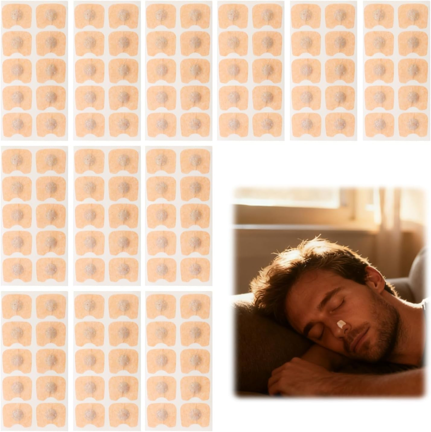 Magnetic Nasal Strips Refill Pack, 120Pcs/60-Day Skin Safe Anti-Snoring Devices, Nose Tape for Sleeping with Zinc Discs to Improve Breathing & Reduce Snoring image number 2