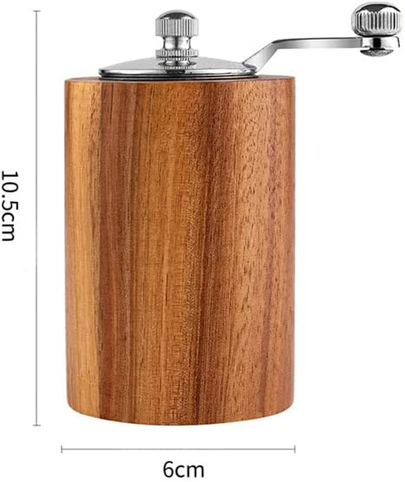 Wood Salt and Pepper Grinder Salt Grinder Pepper-Refillable Salt Pepper Mill Grinder Pepper Grinder with Adjustable Ceramic Grinding Rotor Wooden Manual Spice Grinders Mills (1 PCS) image number 4