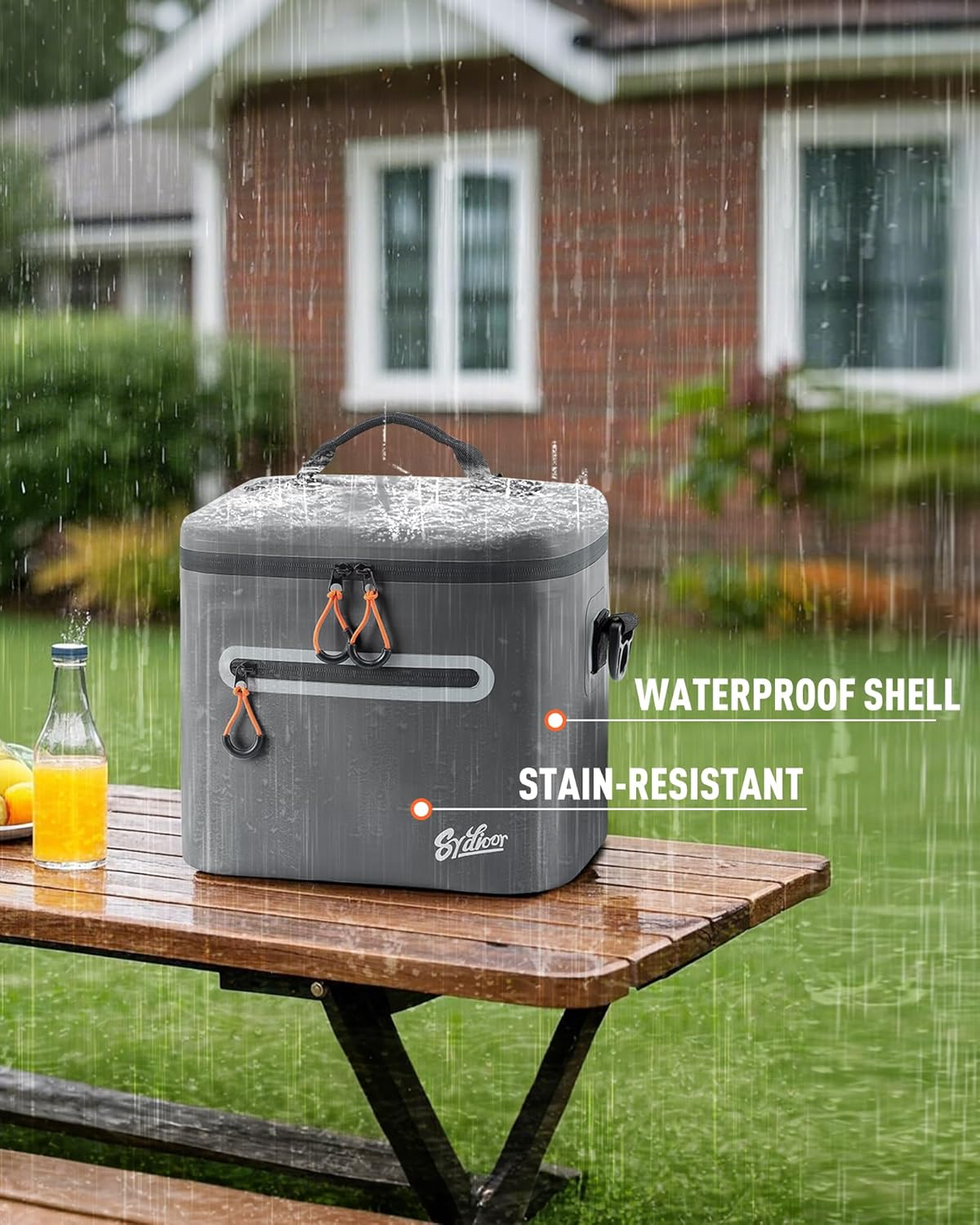 Soft-Sided Cooler Bag, 7/16/30 Can Portable Ice Chest Box, Waterproof, Leak-Proof, Insulated Cooler for Lunch, Beach, Drink, Beverage, Travel, Camping, Picnic image number 6