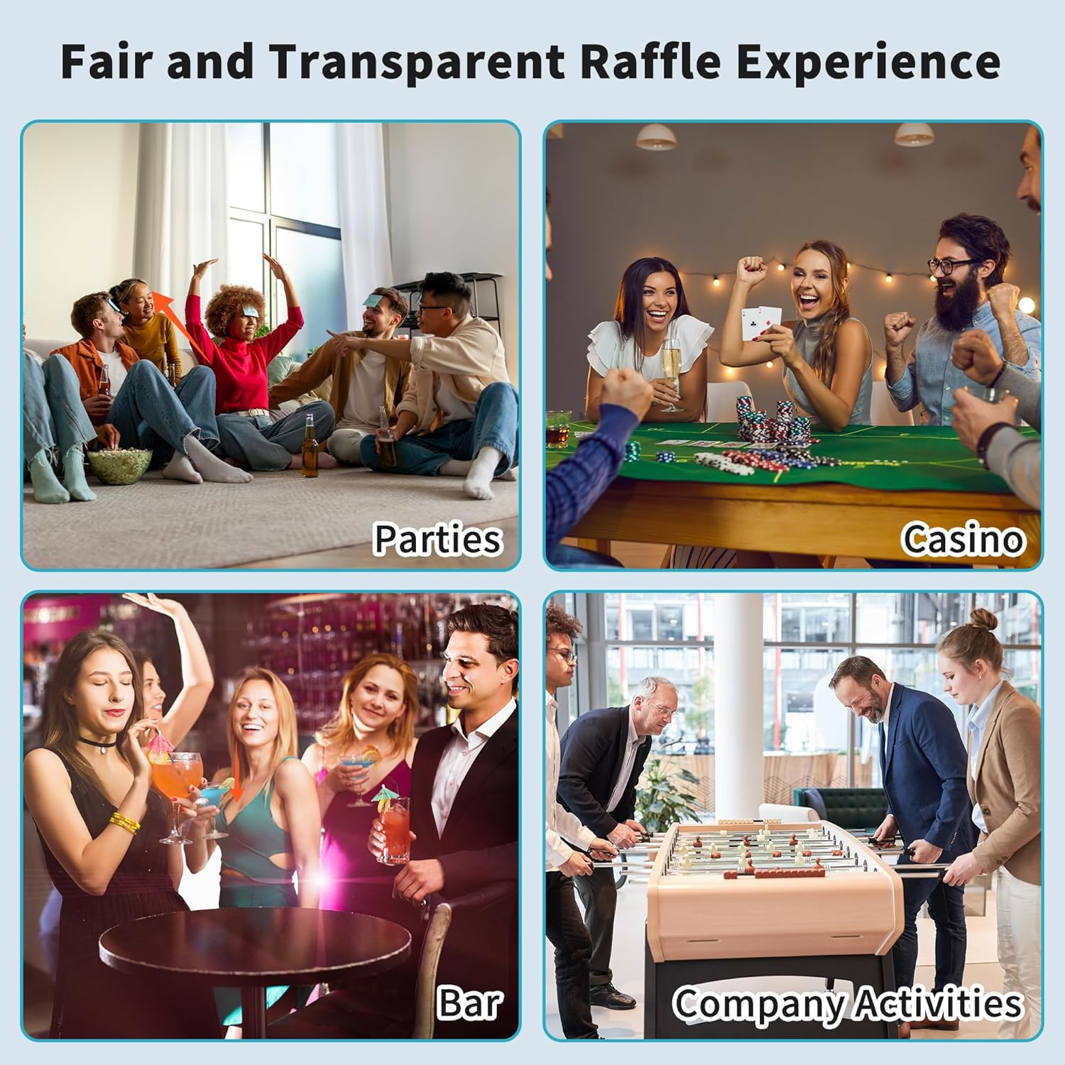 Orionstar Raffle Drum, Games & Sports Professional Raffle Ticket Spinner with Wooden Turning Handle Holds 2500 Tickets (Black) image number 2