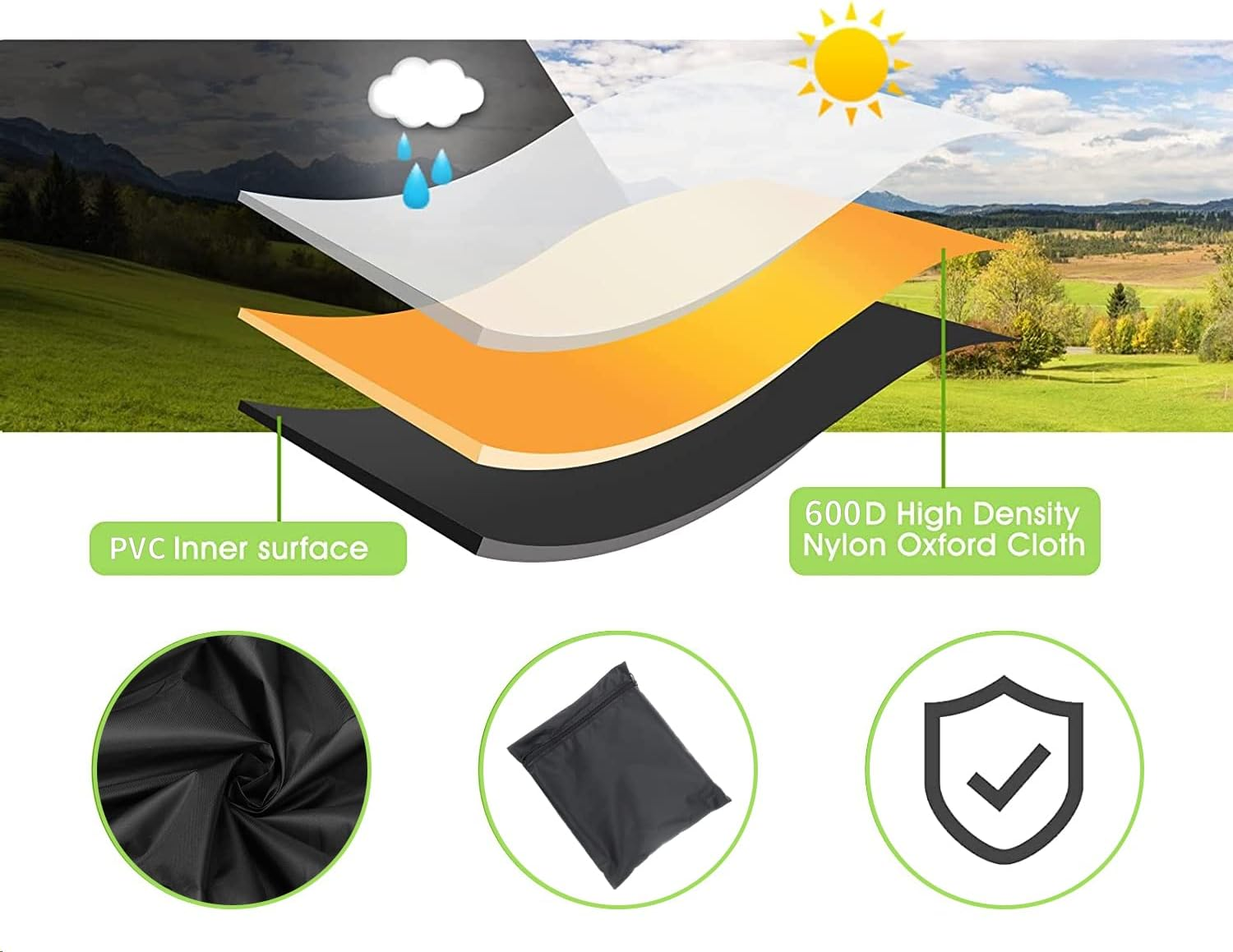 IBC Tote Protective Cover - 600D Heavy Duty, Waterproof, Anti-Dust, Sun Protective for 275 Gallon Water Tank