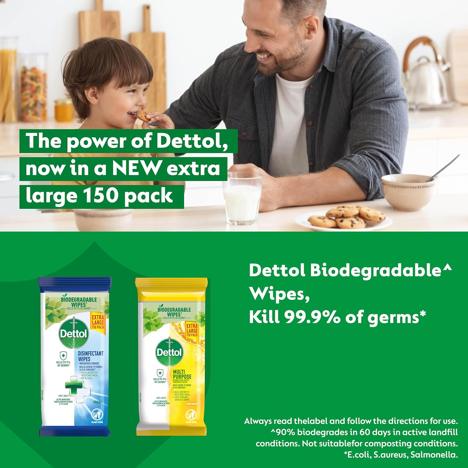 Dettol Multipurpose Disinfectant Wipes Fresh 600'S (300'S X 2) image number 6