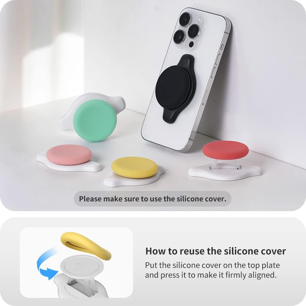 A-Type Phone Grip Stand, Sinjimoru 2 in 1 Grip as Cute Phone Stand for Iphone & Samsung Galaxy, Finger Grip Kickstand for Google Sony Motorola Huawei Asus. Sinji Mount Mini Tok Yellow image number 5