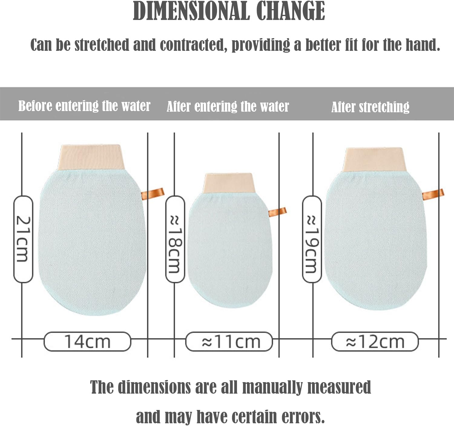 4PCS Exfoliating Moroccan Hammam Mitt Kessa Scrub Gloves,Remove Dead Skin Bath Body Scrub Mitt, for All Skin Types and Improve Blood Circulation, Shower, Spa, Dead Skin Cell Remover image number 3