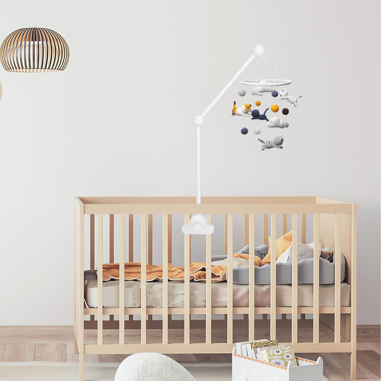 CHILDWEET Mobile Hanger Arm Kit Sturdy Crib Mobile Holder for Nursery Decoration Easy to Assemble and Adjust Provides Entertainment and Soothing Effect For image number 2