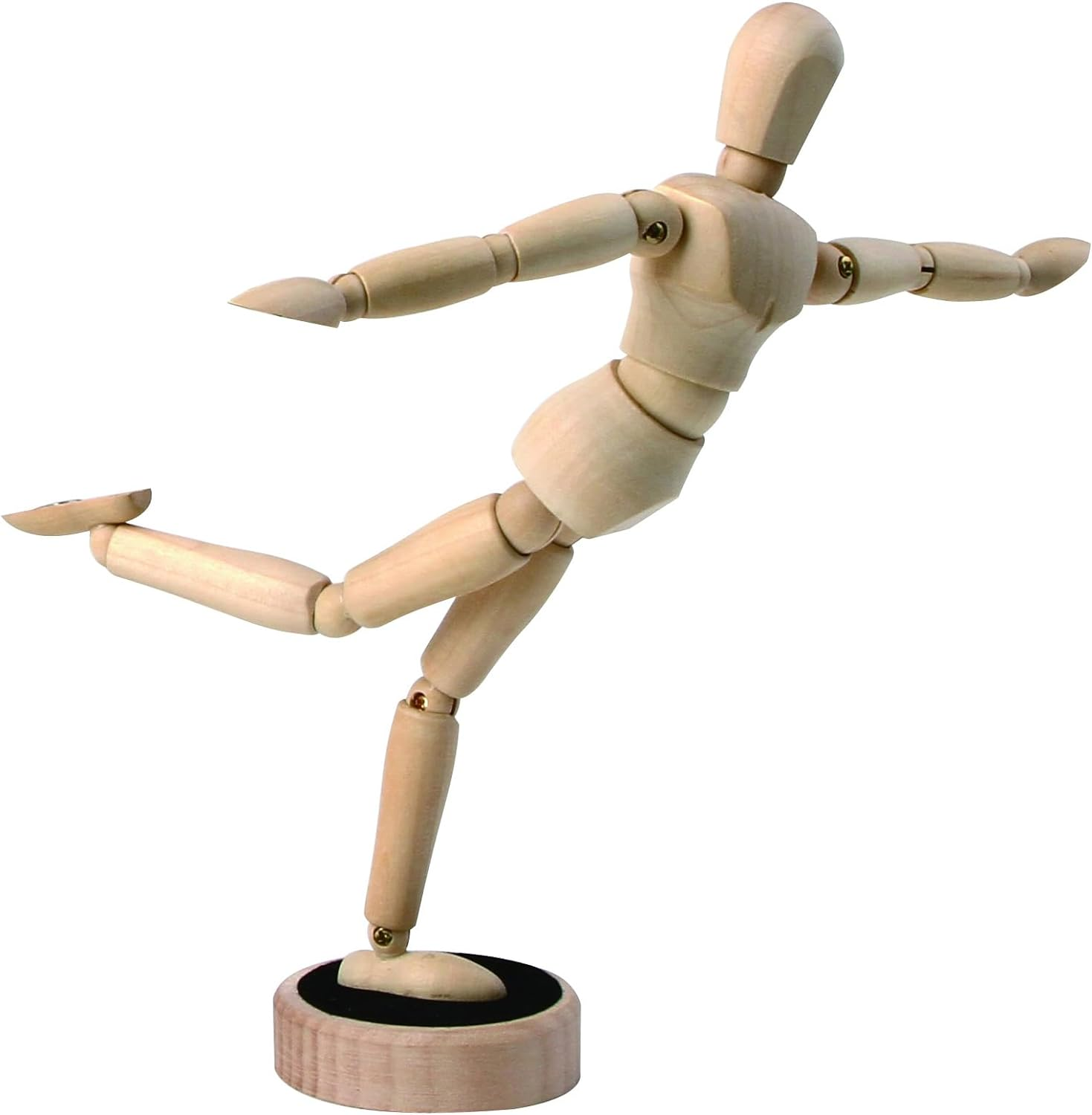 Artist Manikin Posable Figure - 8&rdquo; Magnetic Wood Mannequin Form for Human Figure Drawing - Full Body Mini Wooden Art Model on Stand - Life Drawing Supplies image number 1