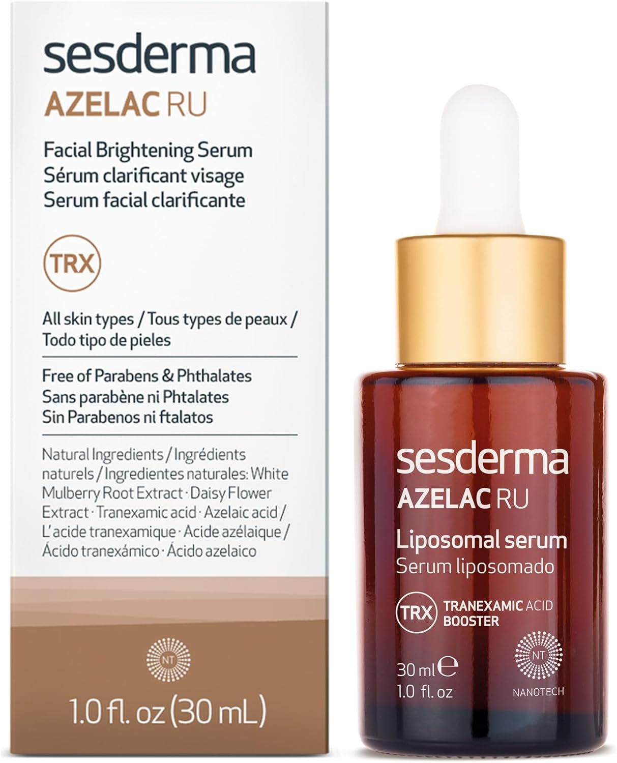 Sesderma AZELAC RU Liposomal Facial Serum 1.0 Fl. Oz for Sun Spots, Age Spots and Hyperpigmentation image number 2