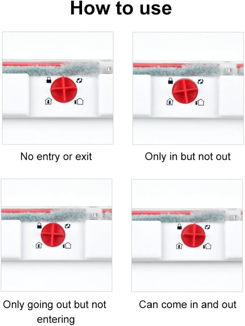 Cat Door for Windows, Weatherproof Cat Flap, Cat Door, Pet Flap, Quiet Cat Door, for Indoor Outdoor Door, Window, Wall, for Cats and Small Dogs, White, 20 X 24 Cm image number 4