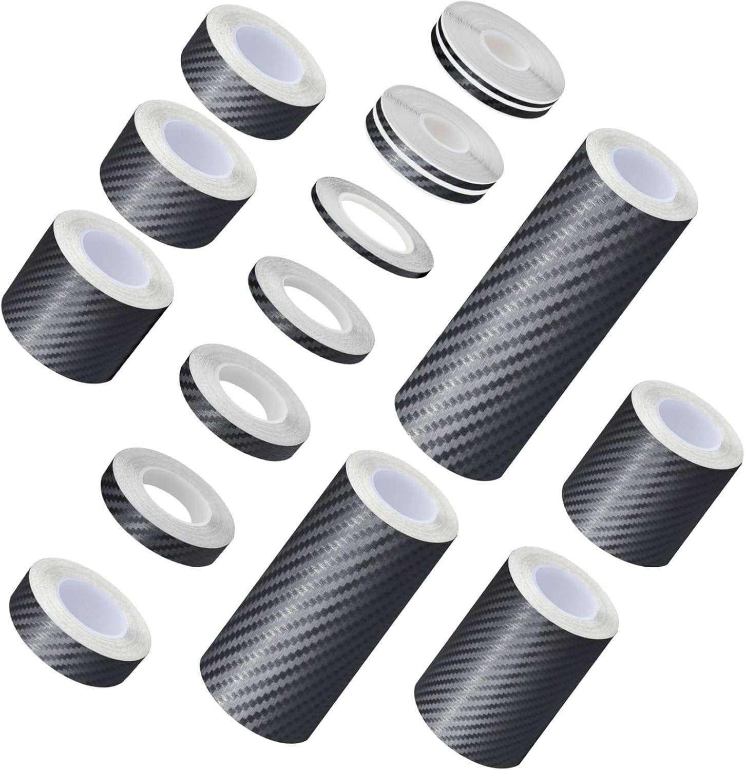 203Mm | 8.0", Carbon Fiber Black, Self-Adhesive Vinyl Pin Stripe Line Decal Sticker Tape, Length 9.80M | 32Ft, Suitable for Cars, Vans, Motorcycles, Bikes, Models, Tuning & Styling image number 4