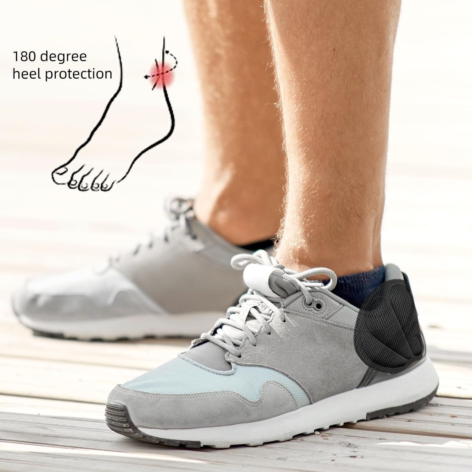 Heel Pads for Shoes That Are Too Big &ndash; 4 Pair Anti-Slip Heel Grips for Women & Men, Cushioned Inserts to Prevent Blisters & Tighten Loose Shoes, Comfort Fillers (Black, One Size) image number 5