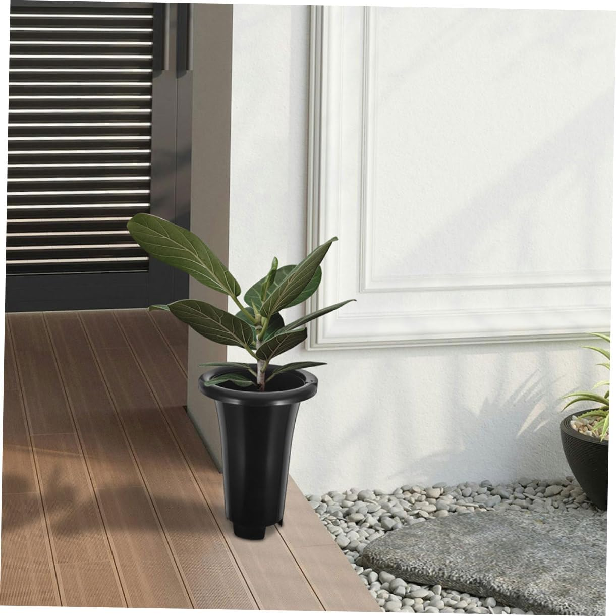 10Pcs Black Thickened Plastic Nursery Pots for Plants, Extra Large round Orchid Containers with Drainage, Suitable for Indoor Gardening and Plant Cultivation image number 3