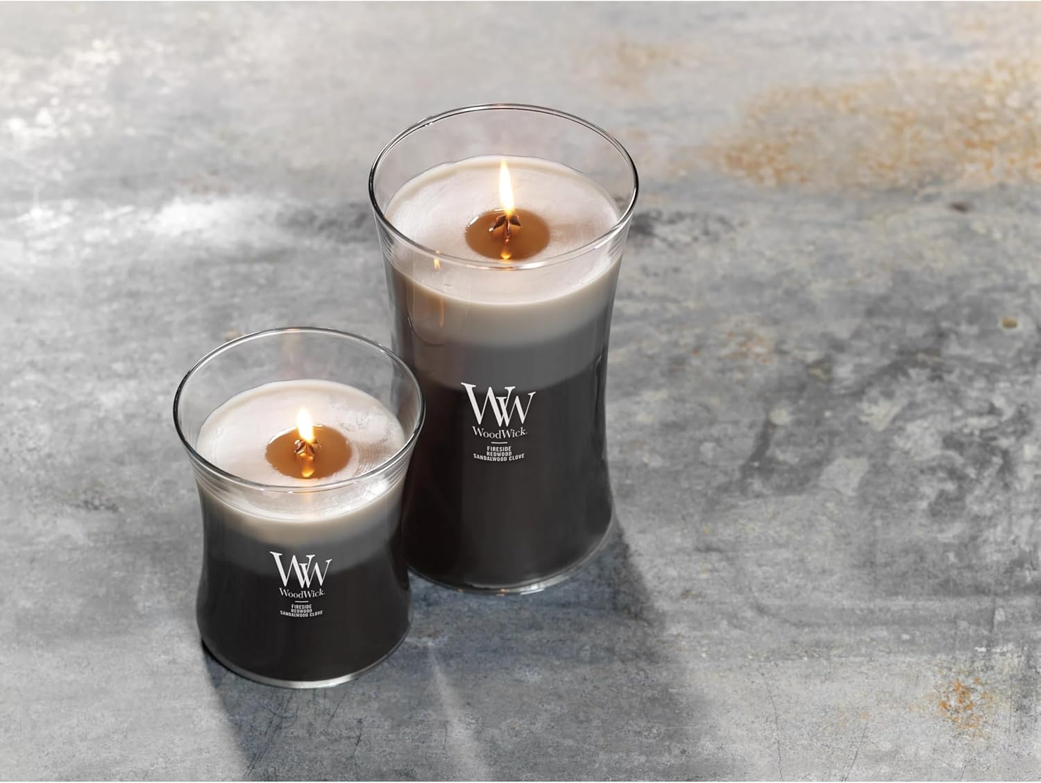 Woodwick 93911 Warm Woods Hourglass Trilogy Candle,Large,Gray image number 5