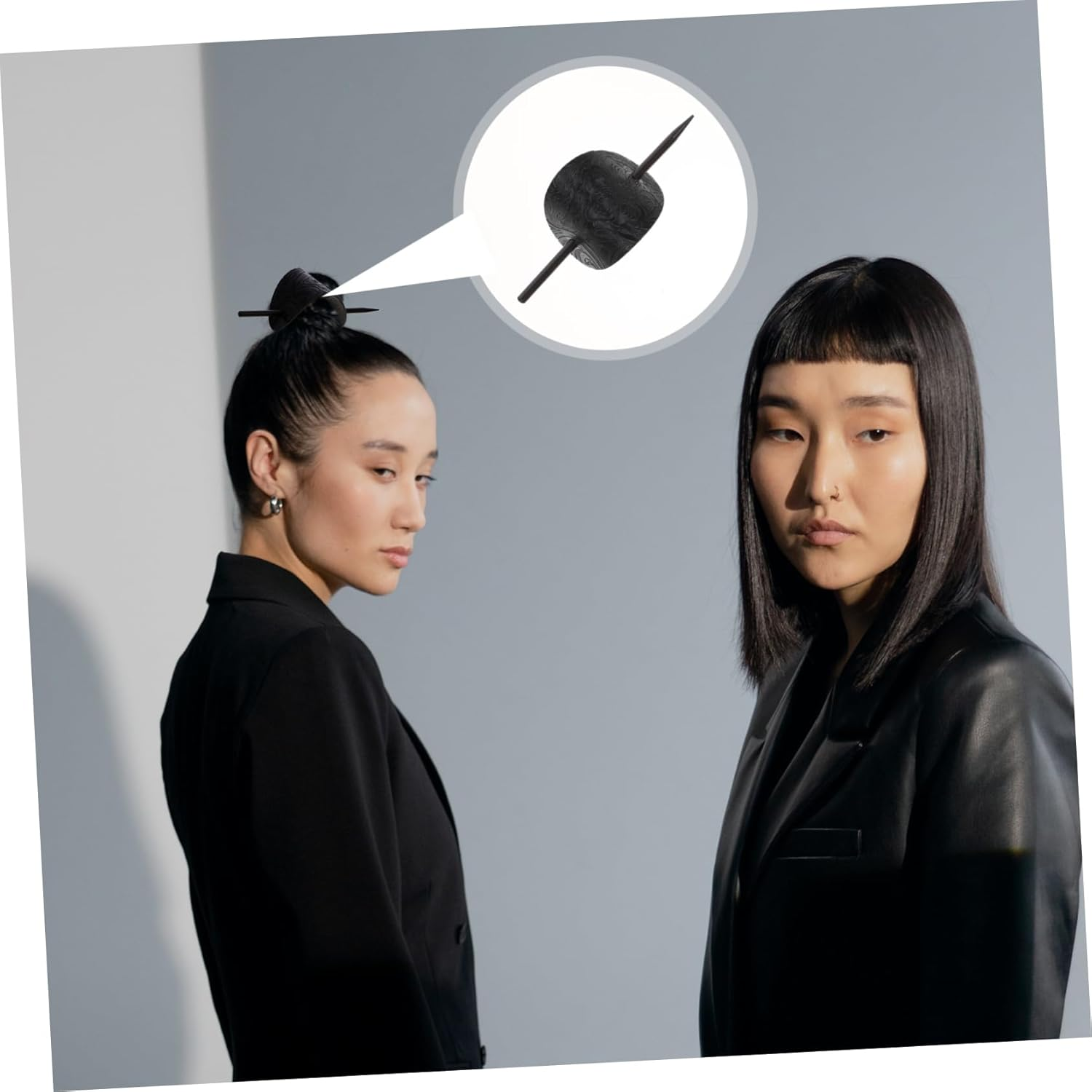 Beaupretty Leather Hair Pin with Stick Viking Hair Clips Metal Celtic Hair Stick Hair Clip with Rod Holder Clip European and American Miss Wood Pack of 3 image number 4