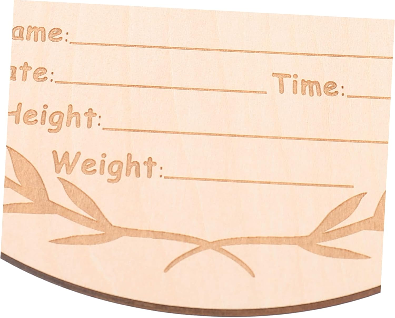 FRCOLOR 3Pcs Milestone Cards Set Wooden Newborn Name Signs for Hospital Growth Commemorative Cards for Recording Height Weight Special Moments