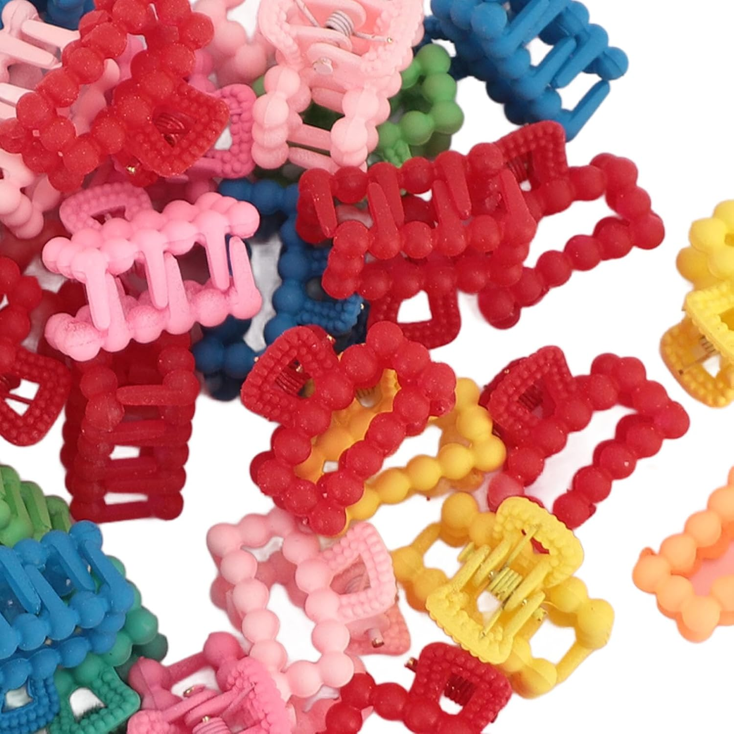 100Pcs Plastic Cute Tiny Hair Claw Clip Hat, Shaped Colorful Hair Accessories Small Hair Clip, Present for Girls for Busy Mornings or Quick Hair Touch Ups image number 4