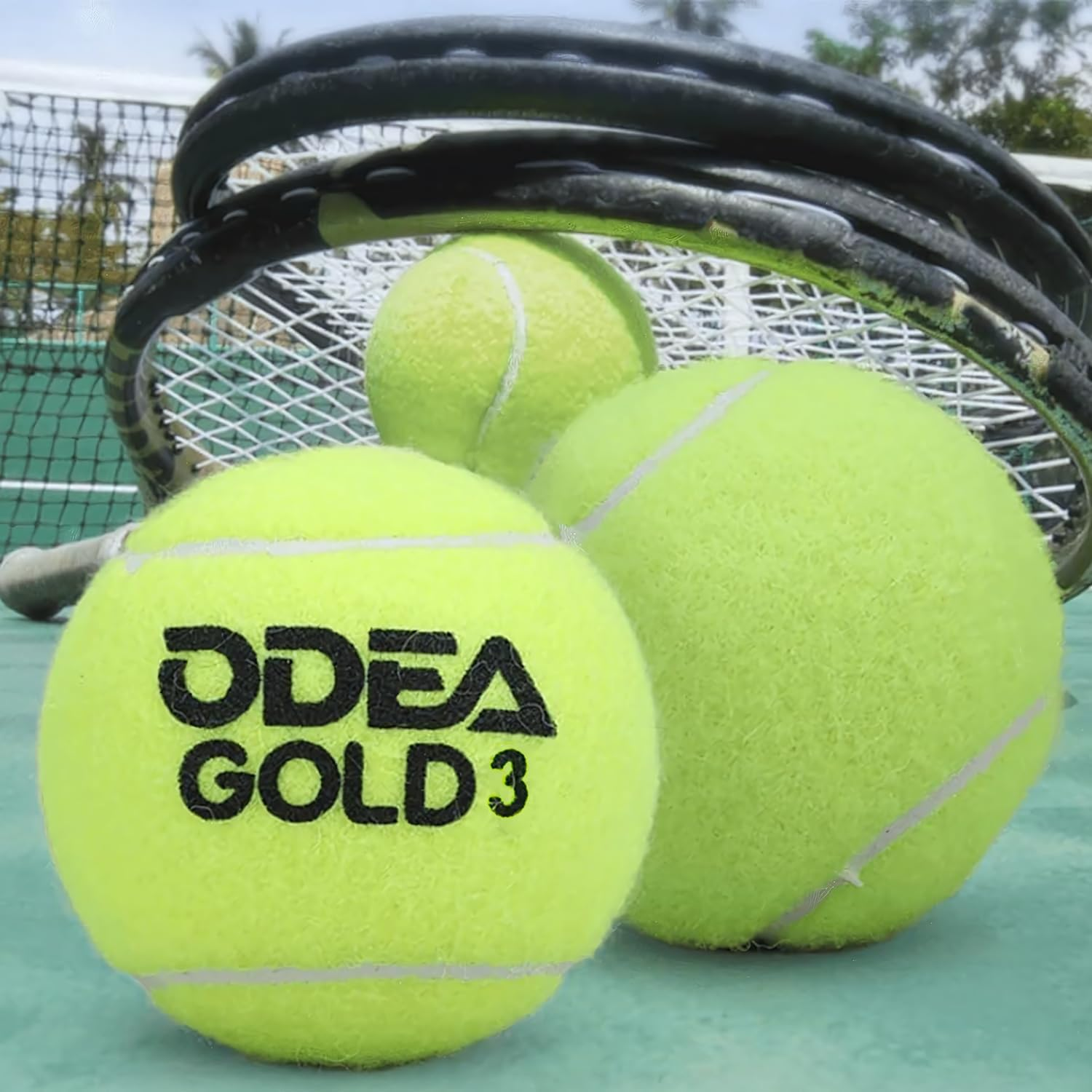 Odea Gold Professional Training Tennis Balls - Durable High Rebound 140-148CM, ITF Approved with Storage Bag image number 5