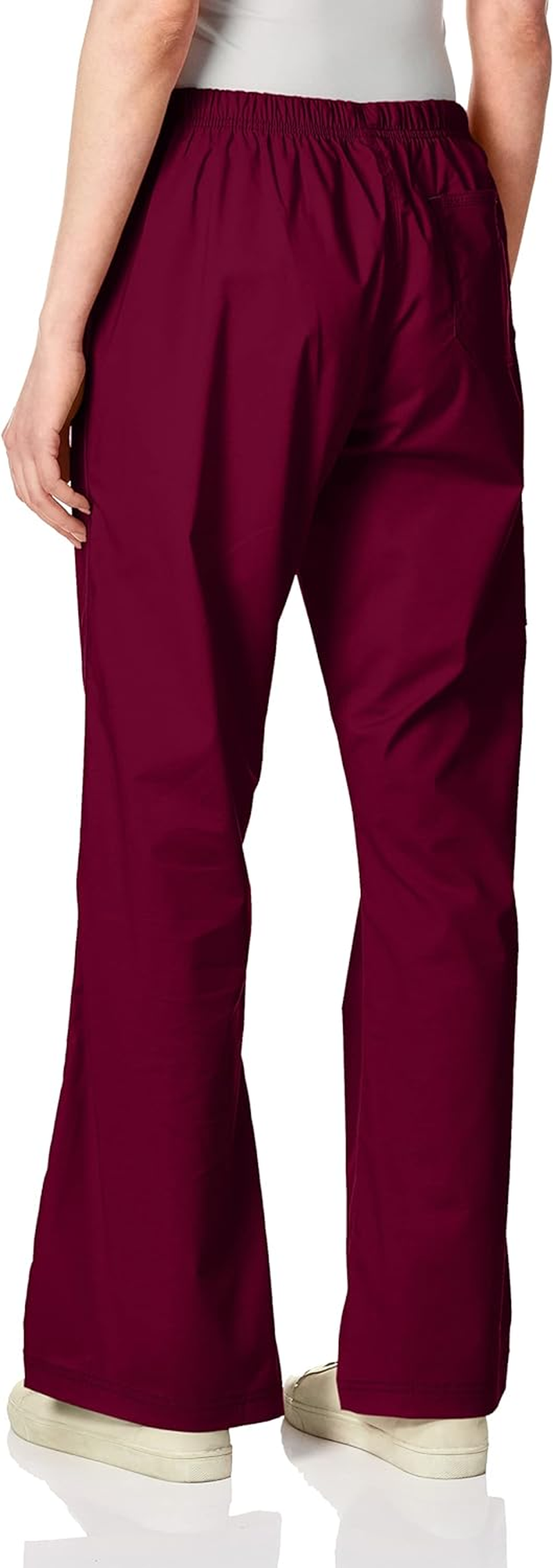 Wonderwink Women'S Wonderflex Grace Scrub Pant, Wine, Xx-Small Petite image number 3