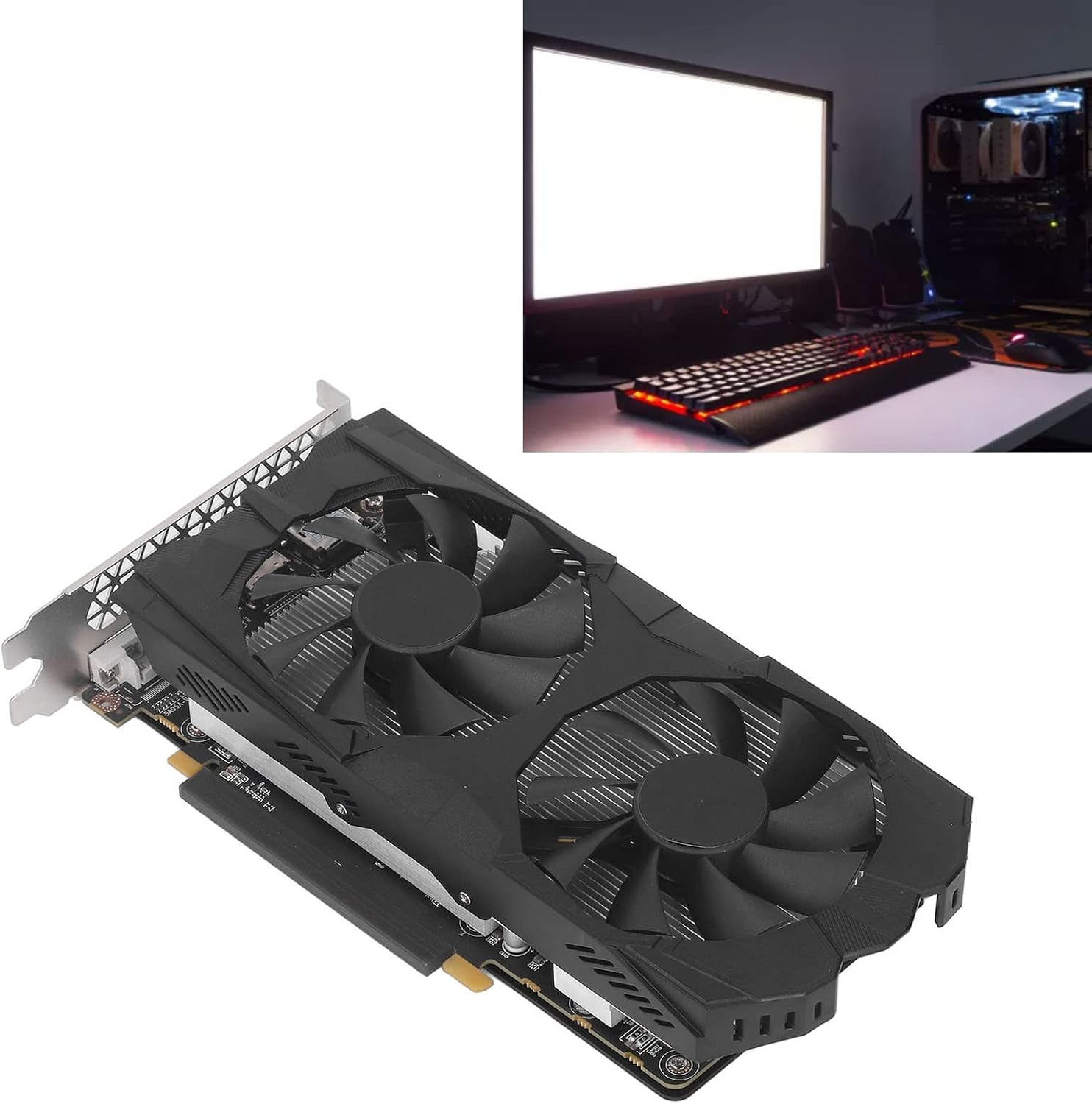 RX580 8GB 256BIT DDR5 Graphics Card, Desktop Video Card with PCIE 3.0 16X Slot, HDMI, DVI, DP, Cooling Dual Fans (RX580 8G D5) image number 3