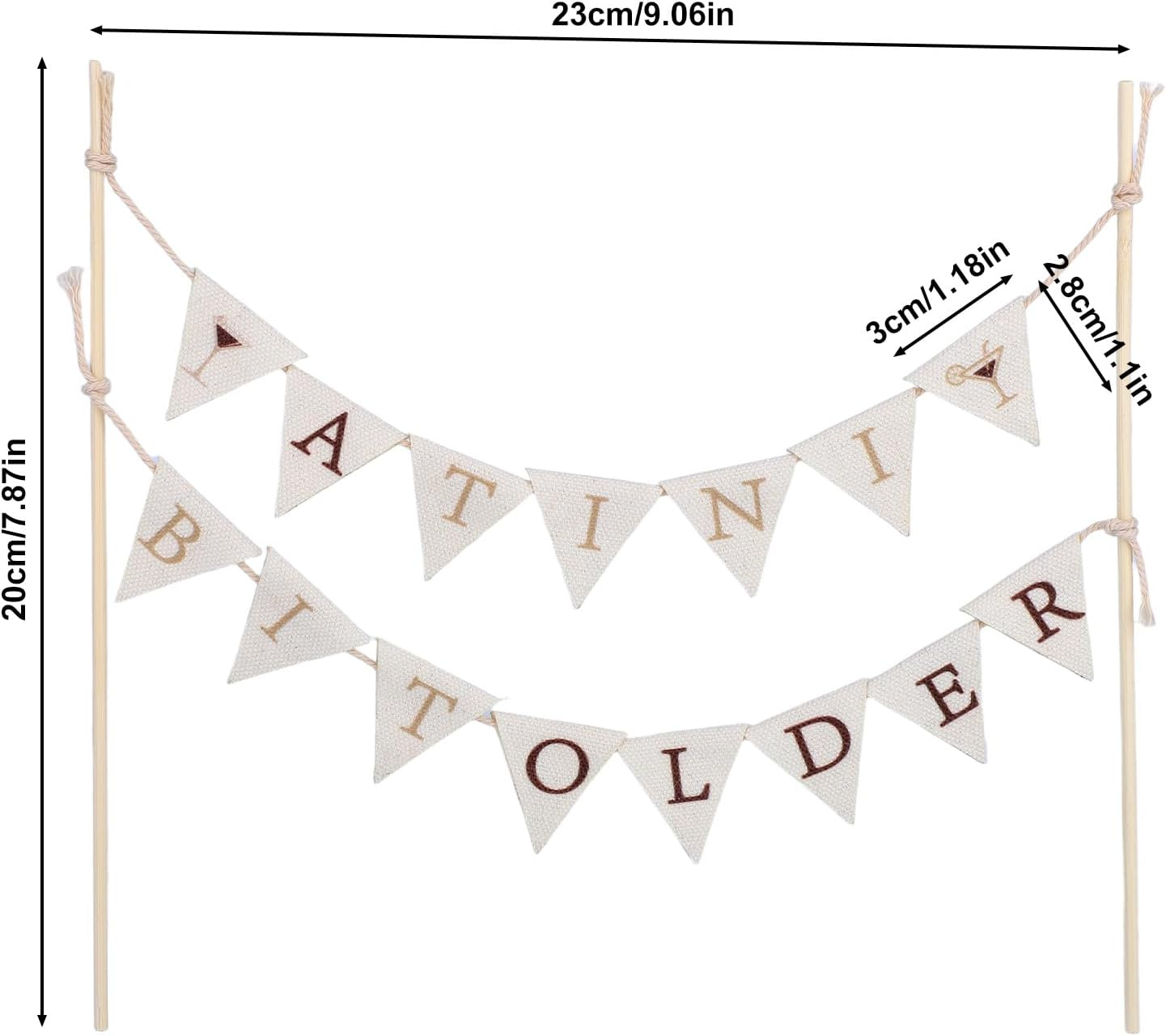 Lasuroa a Tiny Bit Older Cake Topper, Espresso Martini Cake Decorations for Birthday Bachelorette Bridal Shower & Tiny Bar Themed Party Supplies image number 6