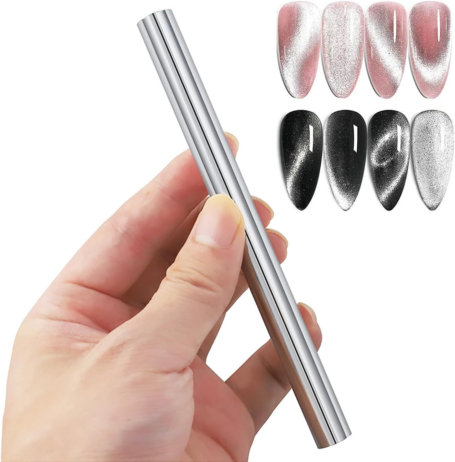 1 Piece Silver Cat Eye Magnet Double-Ended Strong Nail Magnet Stick for Cat Eye Gel Nail Polish image number 3