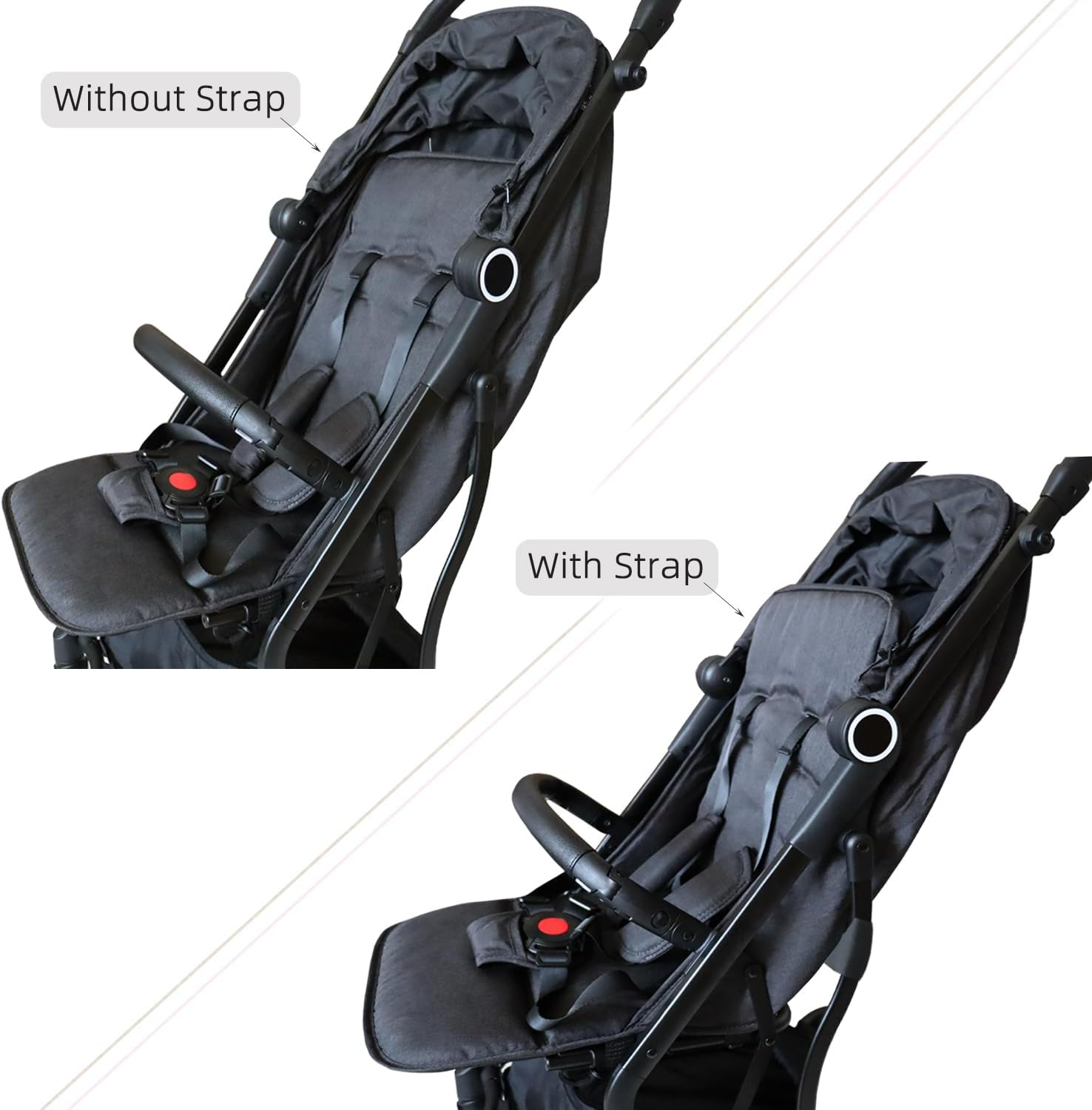 2 Pack Pram Sit up Strap for Stroller Universal Sit Me up Straps Upright Pram Seat Sit up Strap for Babyzen Yoyo image number 4