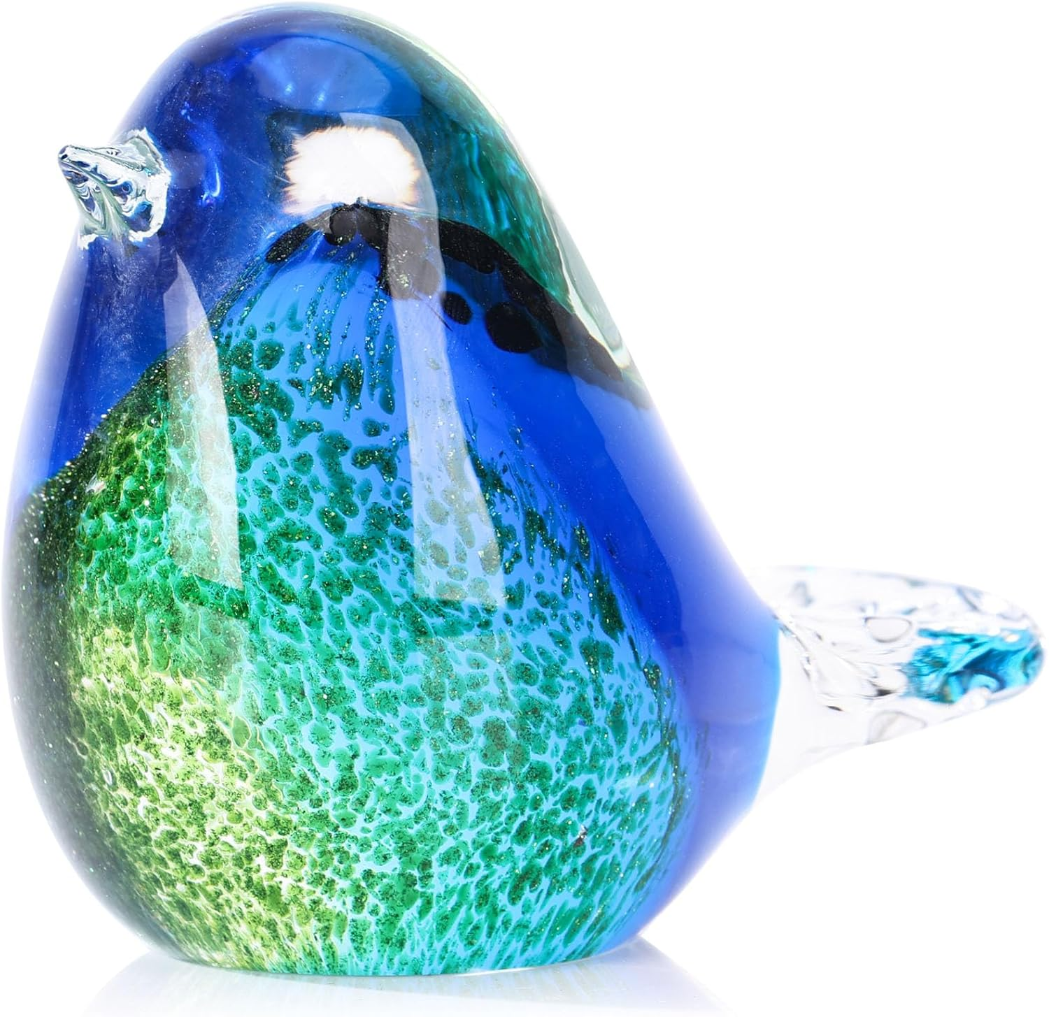 XMGZQ Hand Blown Glass Birds Figurines,Glass Animals Paper Weight,Modern Style Decorative Ornaments for Living Room,Bedroom,Farmhouse,Office Desktop,Bookshelf,Coffee Table,Cabinets,Bird Art Decor image number 4