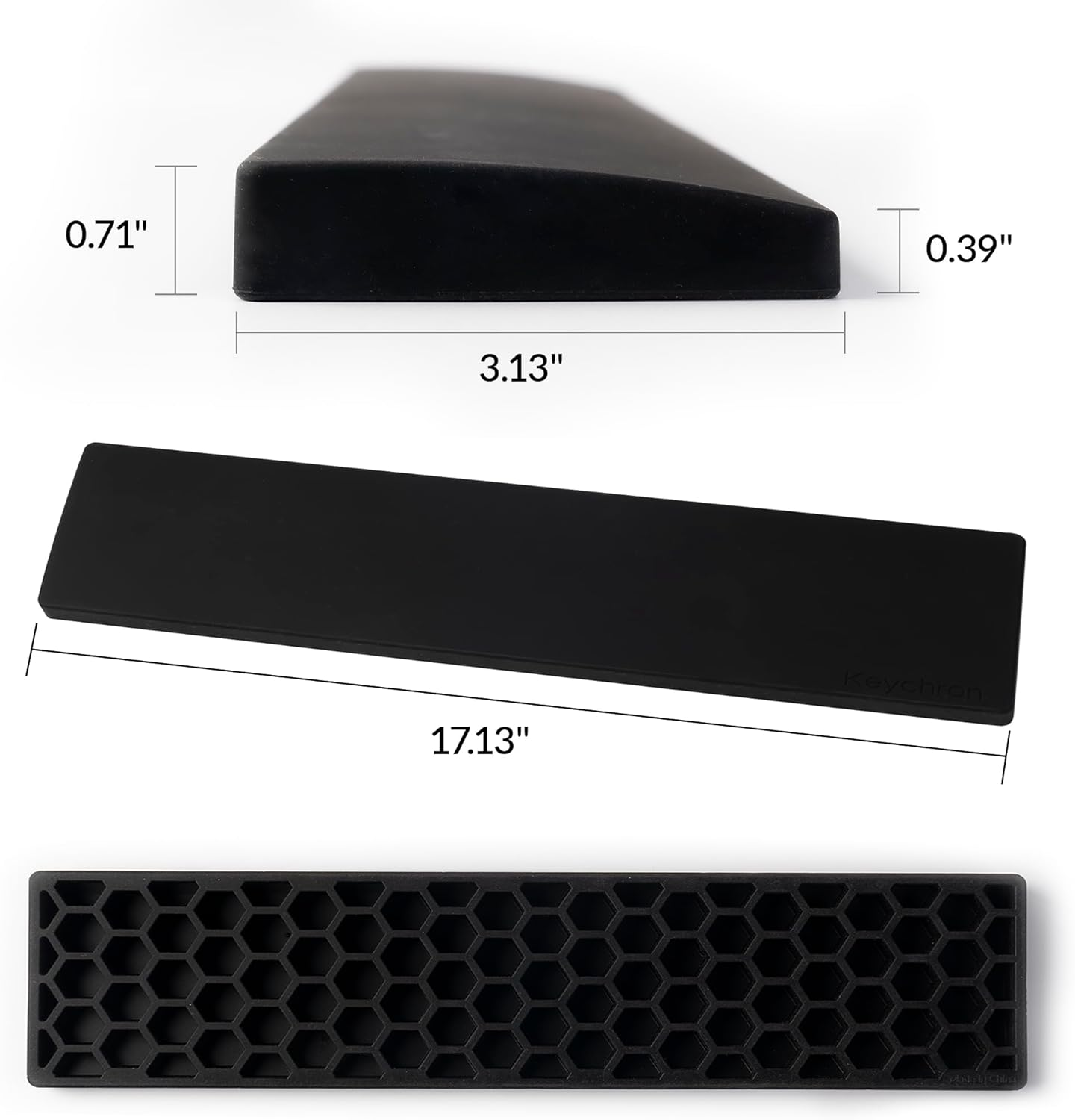 Keychron Silicone Palm Rest, Ergonomic Wrist Rest for Computer Mechanical Keyboards,Laptop,Office & Home-Easy Typing K10/ K10 Version2 / C2 / C2 Pro (PR48) image number 4