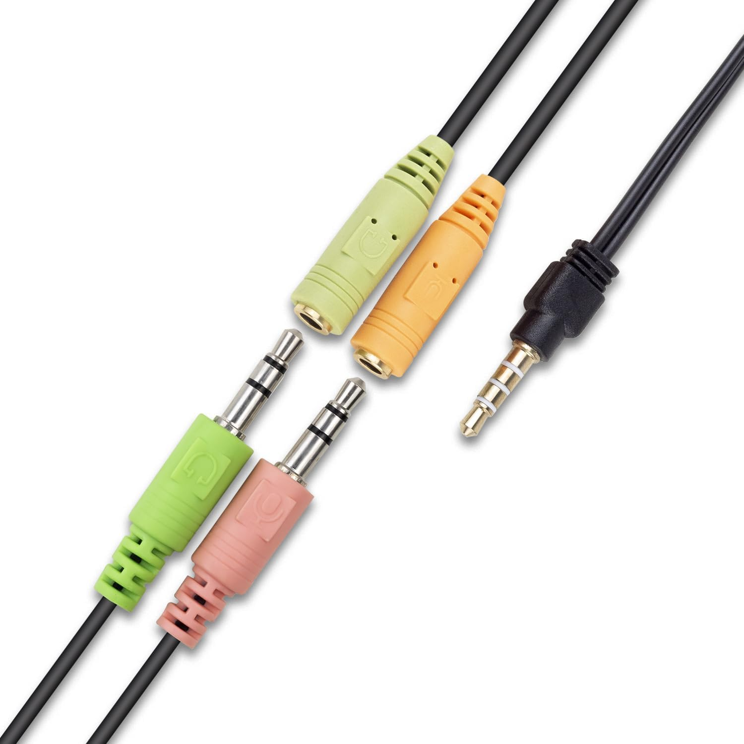 Vultech Headphones with Microphone HS-01 Rev 2.2, Dual Jack 3.5MM + Adapter image number 4