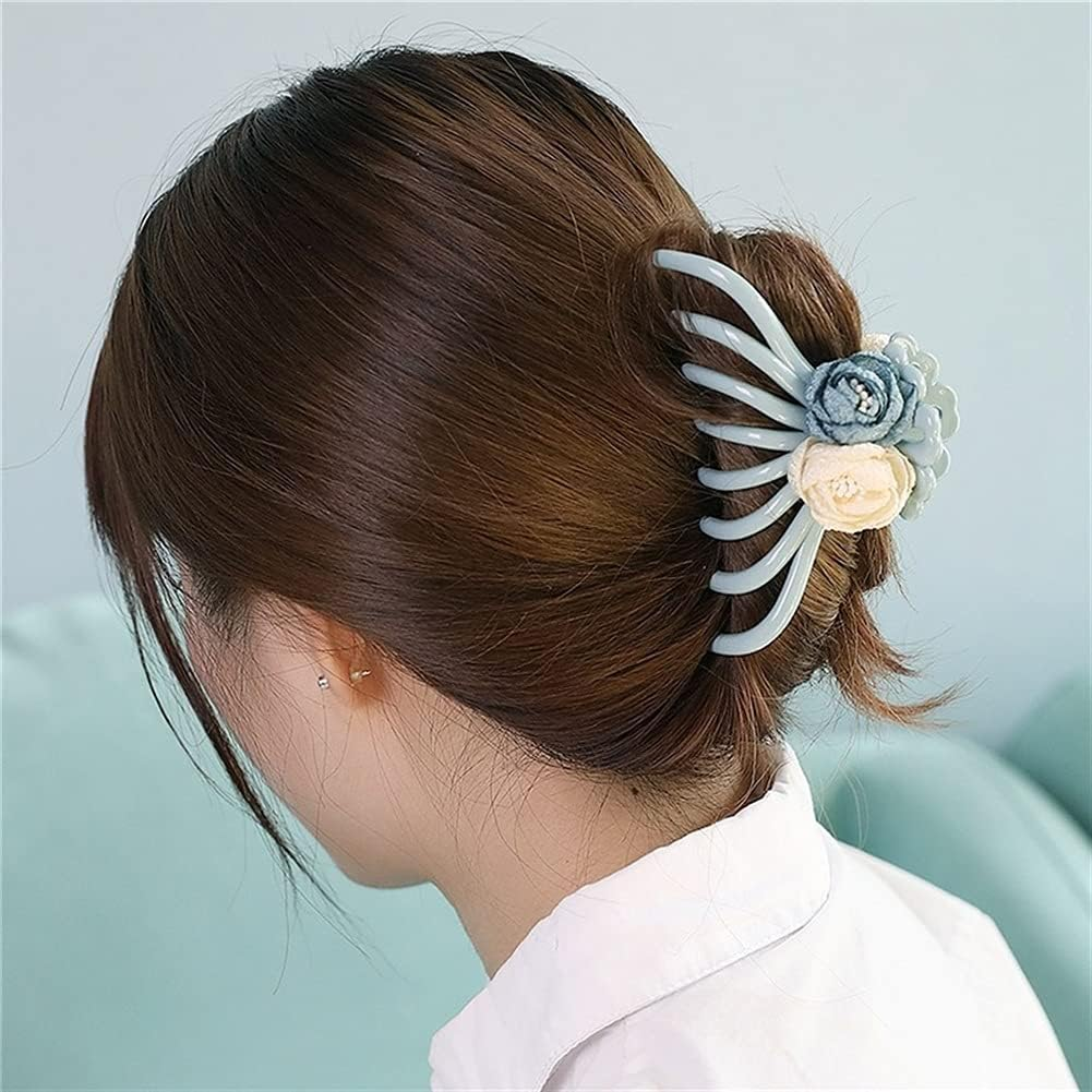Crystal Hair Accessories,Clips Hairpins,Clip Plate,Hairpins for Women Hair Clips for Hair Women Claw Clip Barrettes Girls Hair Accessories (Color : Blue) image number 2