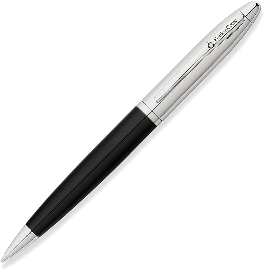 Franklin Covey Lexington, Rolling Ball Pen, Midnight Black Lacquer and Polished Chrome, by Cross (FC0015IM-1)