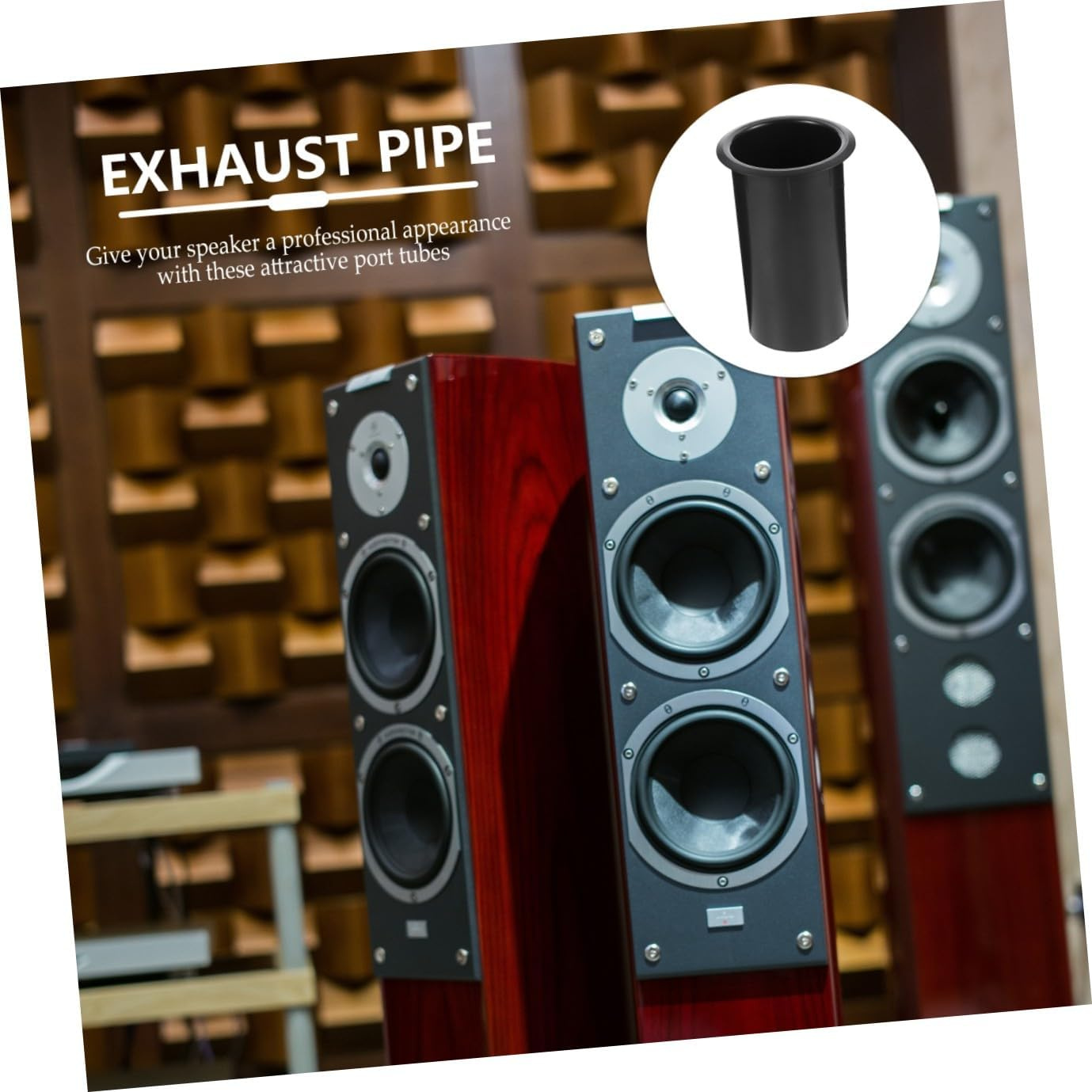 Angoily 5 PCS Plastic Subwoofer Port Tubes Speaker Air Outlet Replacement Bass Reflex Tubes for Speaker Boxes Easy Install Wear-Resistant