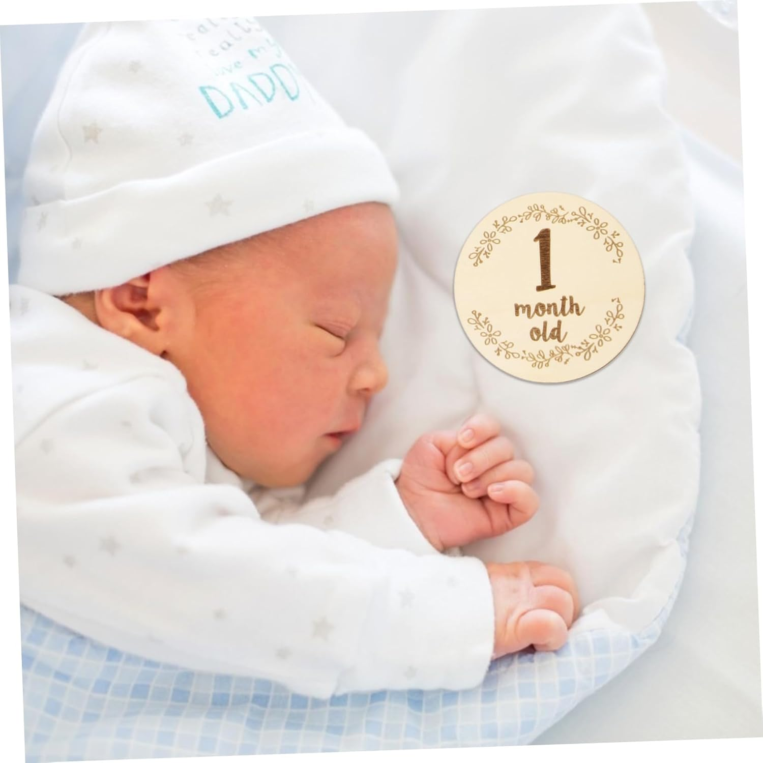 6Pcs Hello Newborn High Contrast Milestone Cards Birth Month Photo Props Unique Newborn Shower