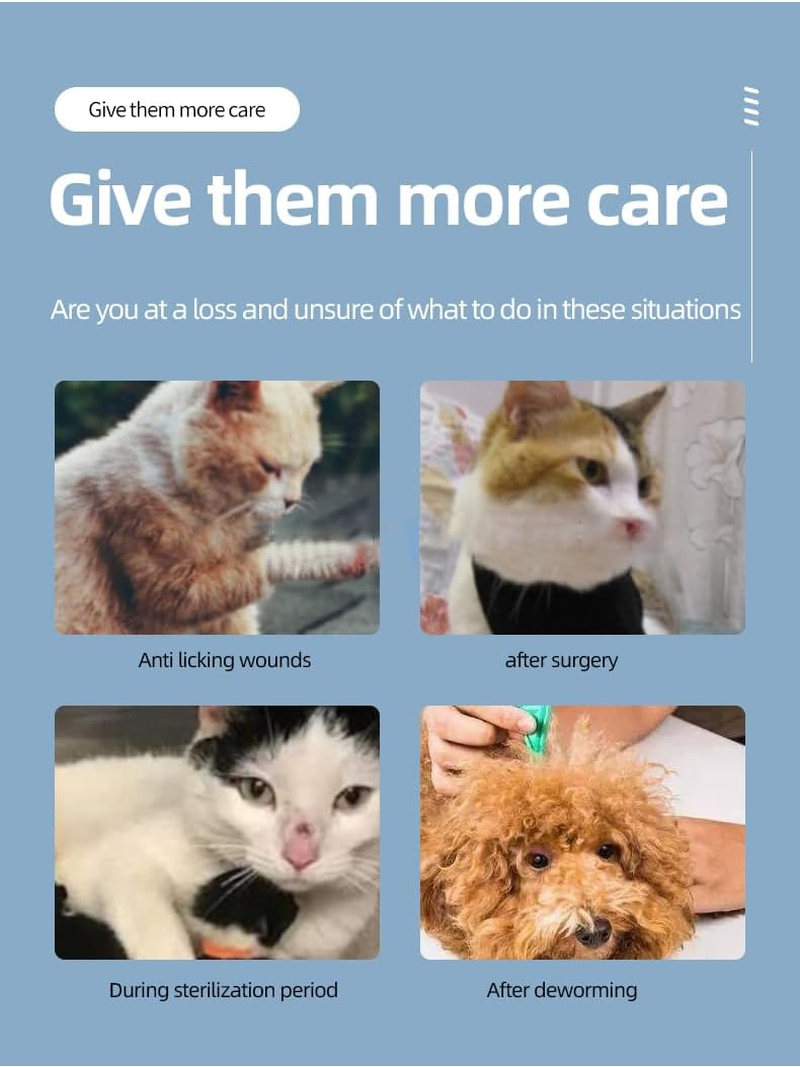 Soft Protectacollar - Inflatable Protective Collar for Dogs and Cats, Post-Surgery E-Collar Neck Support (Blue, S) image number 2