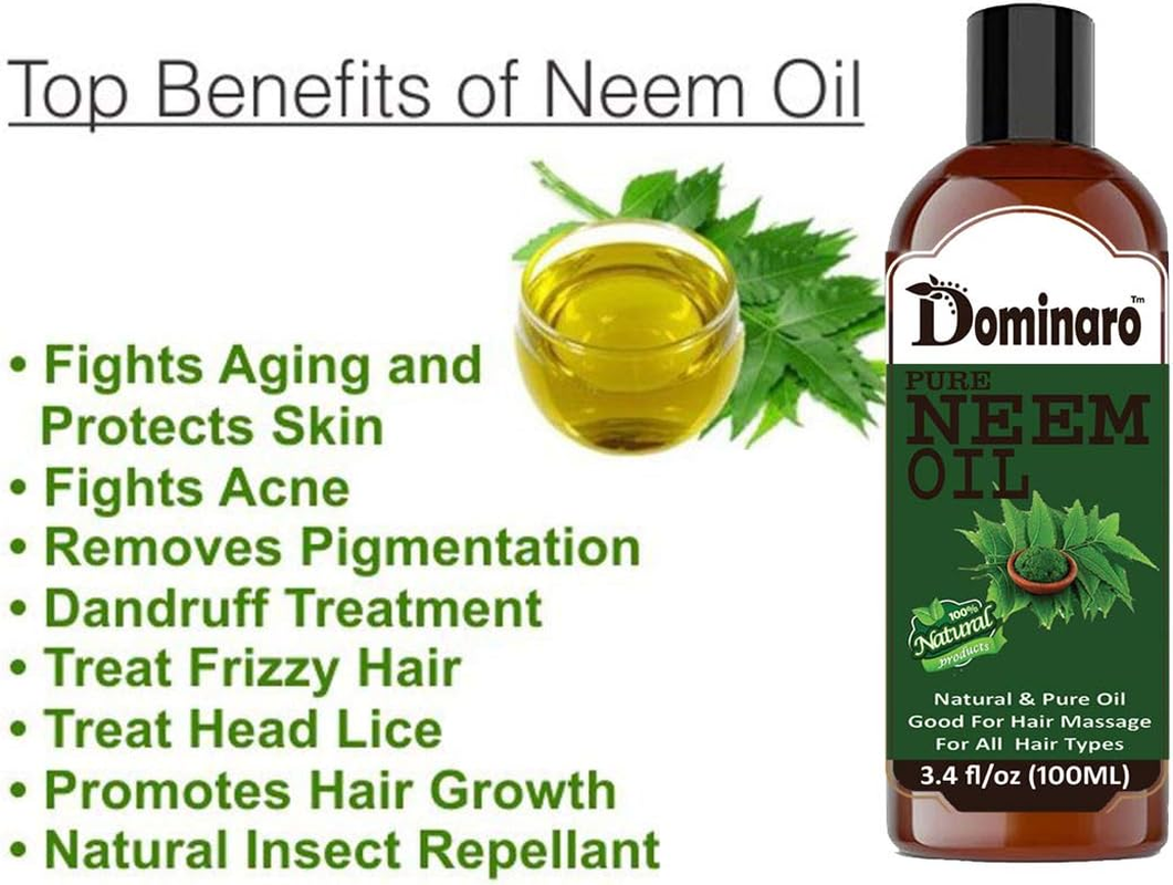 Dominaro 100 % Pure & Natural Rosehip Oil & Neem Oil (Combo Pack of 2 Bottle ) 200 Ml Hair Oil (200 Ml) image number 3