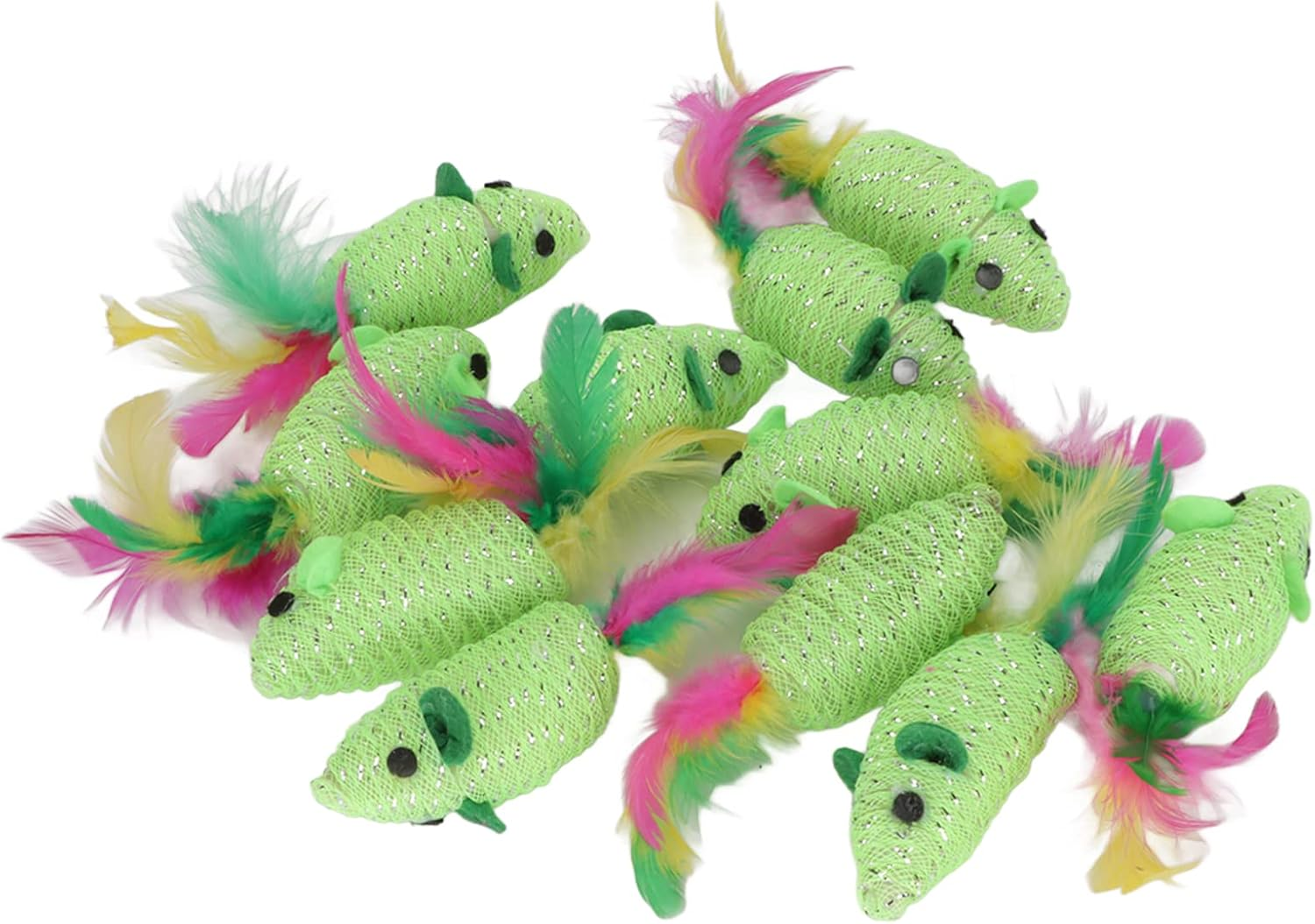 EVTSCAN 11PCS Interactive Cat Feather Toys, Automatic Squeaky Cat Exercise Toys, Cat Chase Toy, for Indoor Cats Play Chase Exercise Pet Supplies image number 6