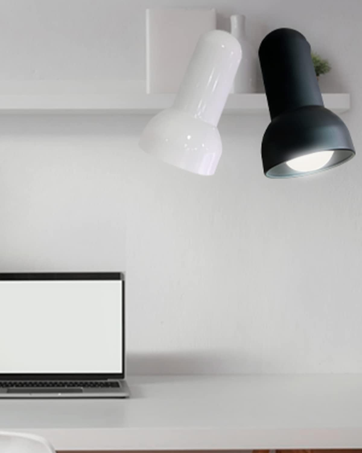 Milpoel Clip on Reading Light, Desk Lamp, E27 Bulb Holder, Clamp Lamp for Reading in Bed or Deep Focus, Sleek Lightweight Design Perfect Bed Light for Reading - Black image number 2