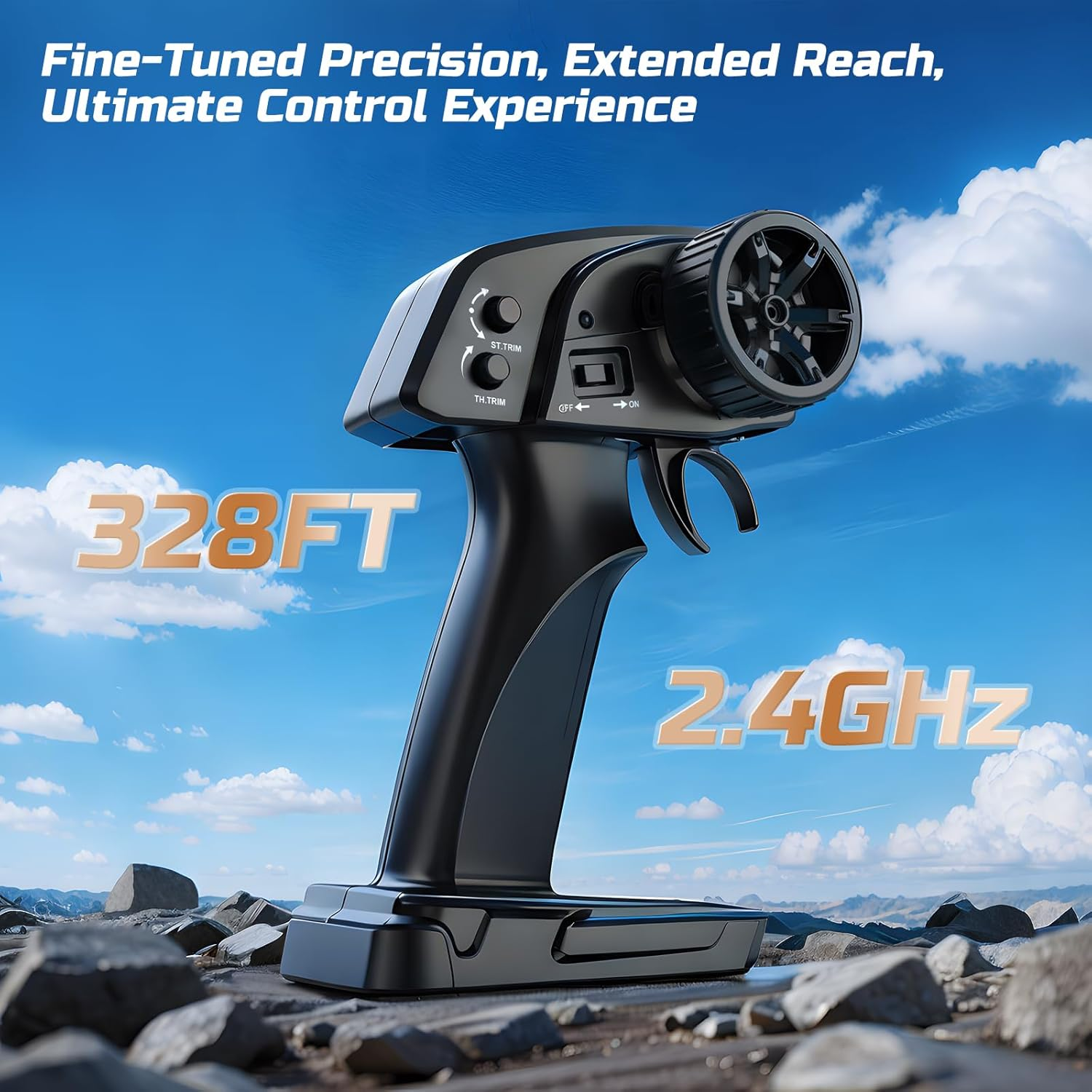 DEERC 9309E 1/16 All Terrain Fast RC Cars for Adults 40KPH,4WD Electric Off-Road Remote Control Monster Truck,2.4Ghz High Speed Car,Waterproof Monster Truck with 2 Batteries for Boys & Kids image number 5