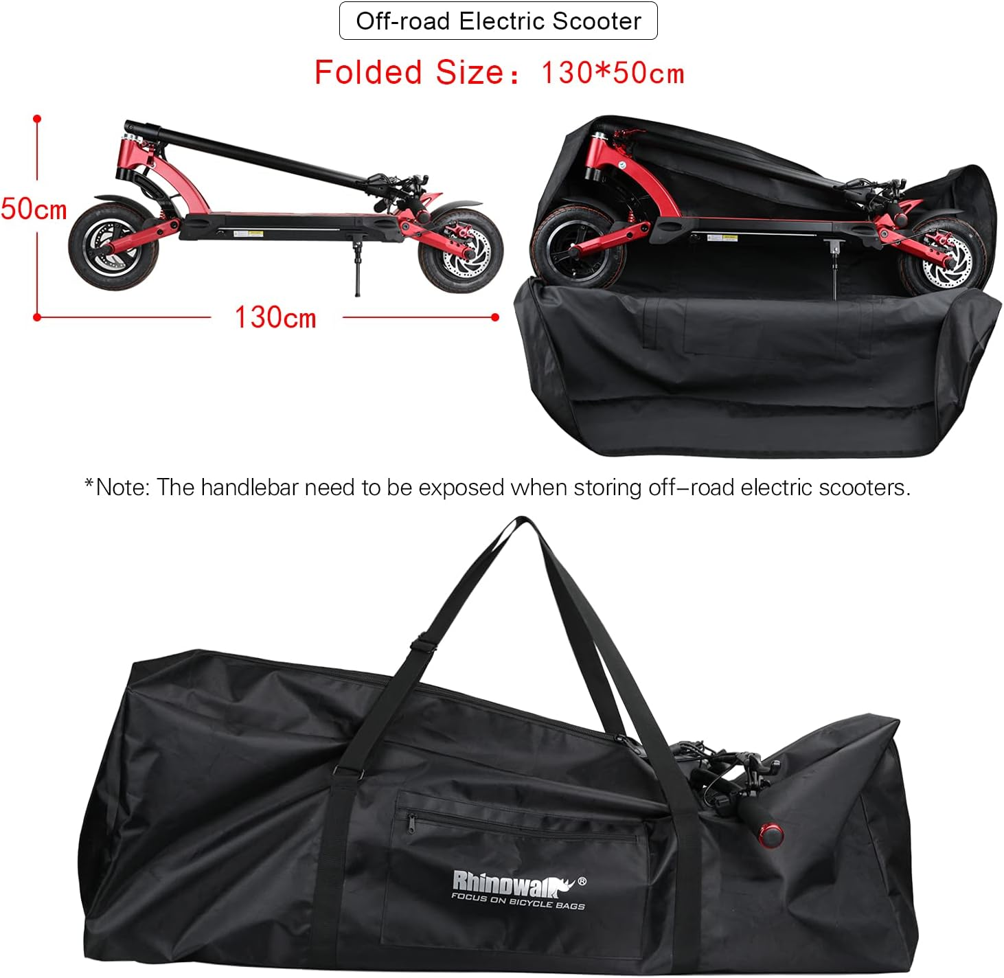 Rhinowalk Scooter Carrying Bag Portable Scooter Storage Bag Electric Scooter Bag E-Scooter Transport Bag Electric Scooter Accessories image number 4