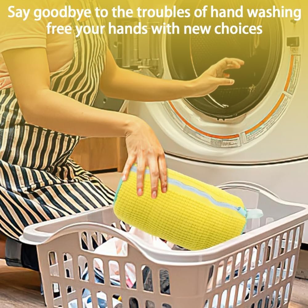 2 Pack Shoe Washing Bag,Reusable Footwear Cleaning Package,Laundry Shoe Package,Footwear Washing Machine Bag,For Sneakers,Trainers,Tennis,Slippers image number 4