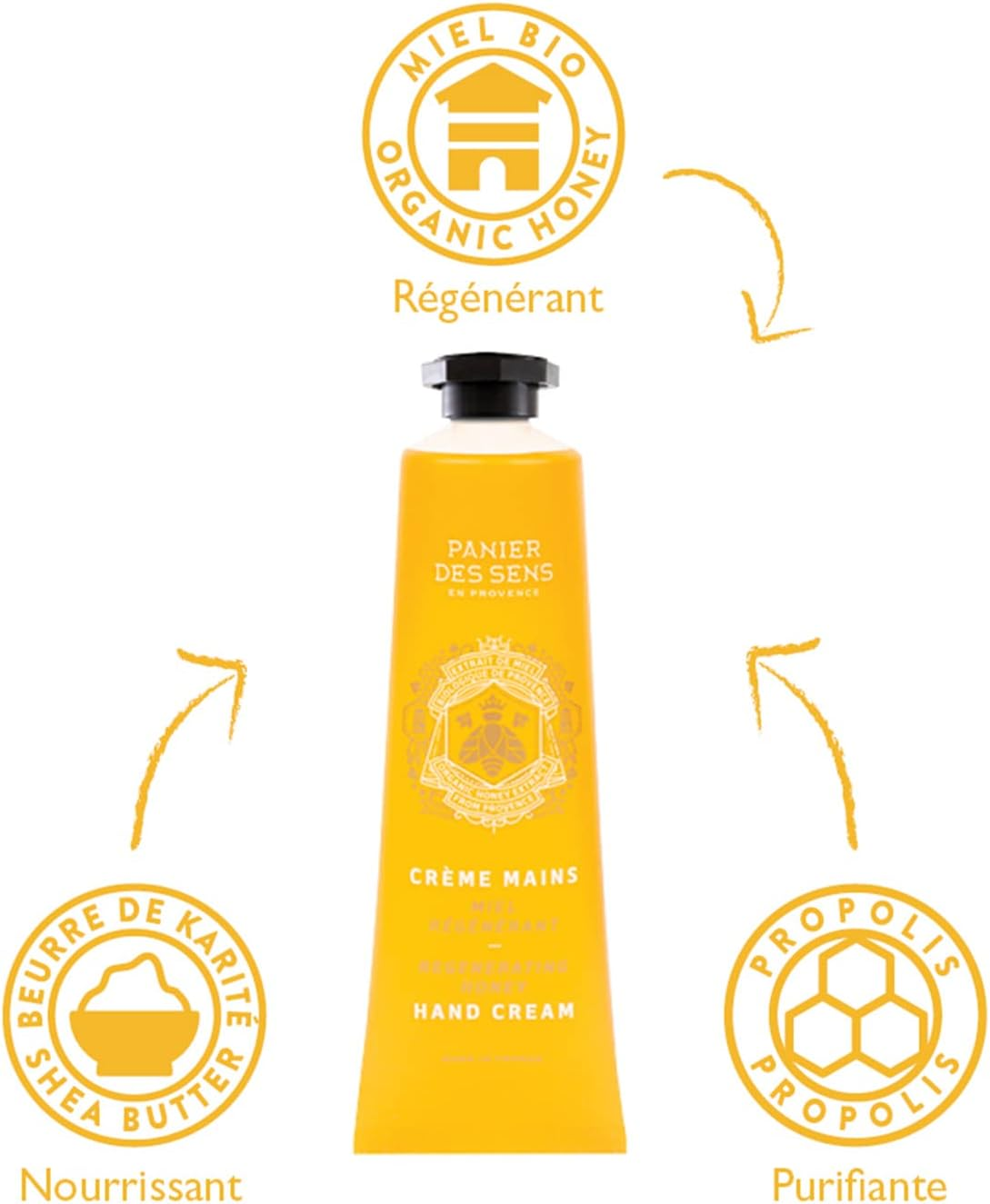 Panier Des Sens - Women'S Gift Box - Trio of Moisturizing Hand Cream Almond, Honey and Grapes - Gift Idea for Women Made in France - Gift Set for Her 97% Natural Ingredients - 3 X 30 Ml image number 6