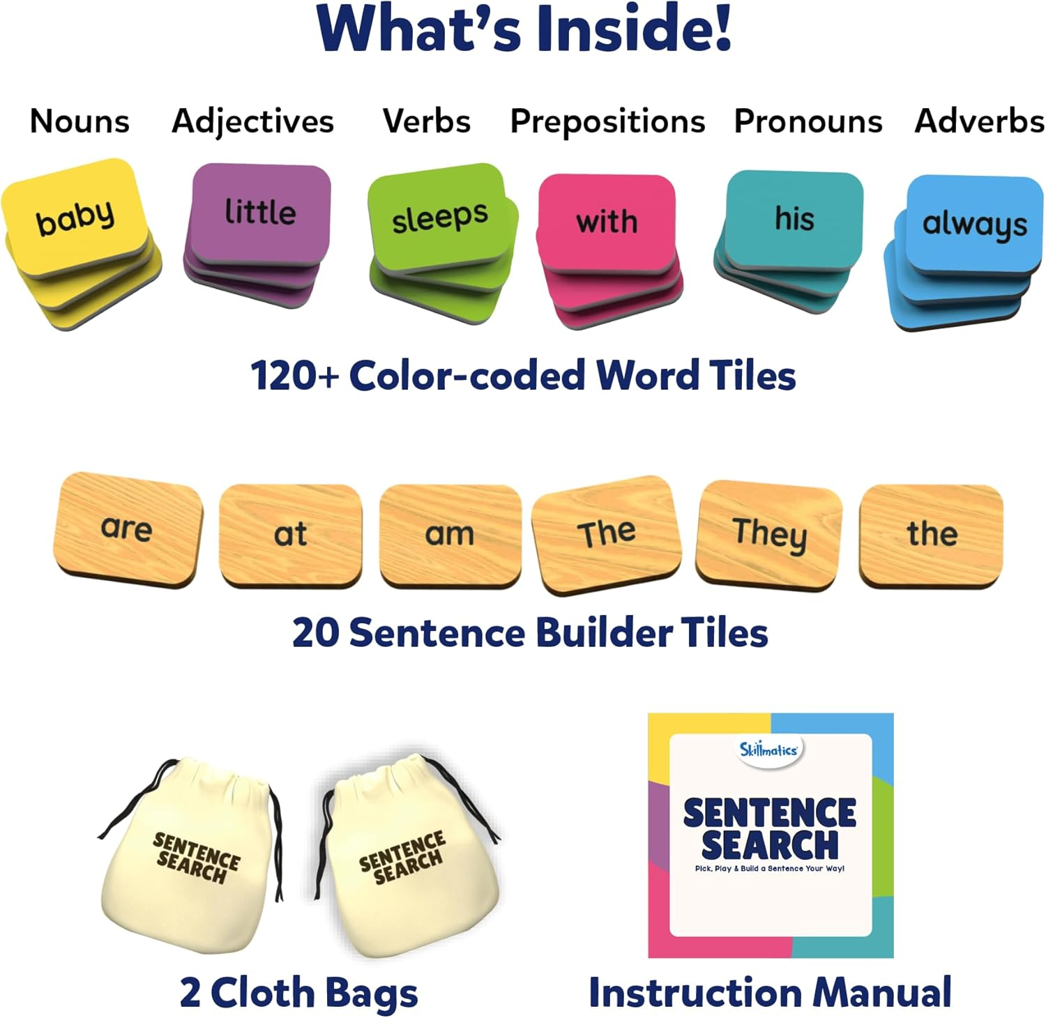 Skillmatics Educational Game - Sentence Search, Fun Learning Toys & Games for Kids, Sentence Building Activity, Creative Word Play, Gifts for Boys & Girls Ages 5, 6, 7, 8 image number 5